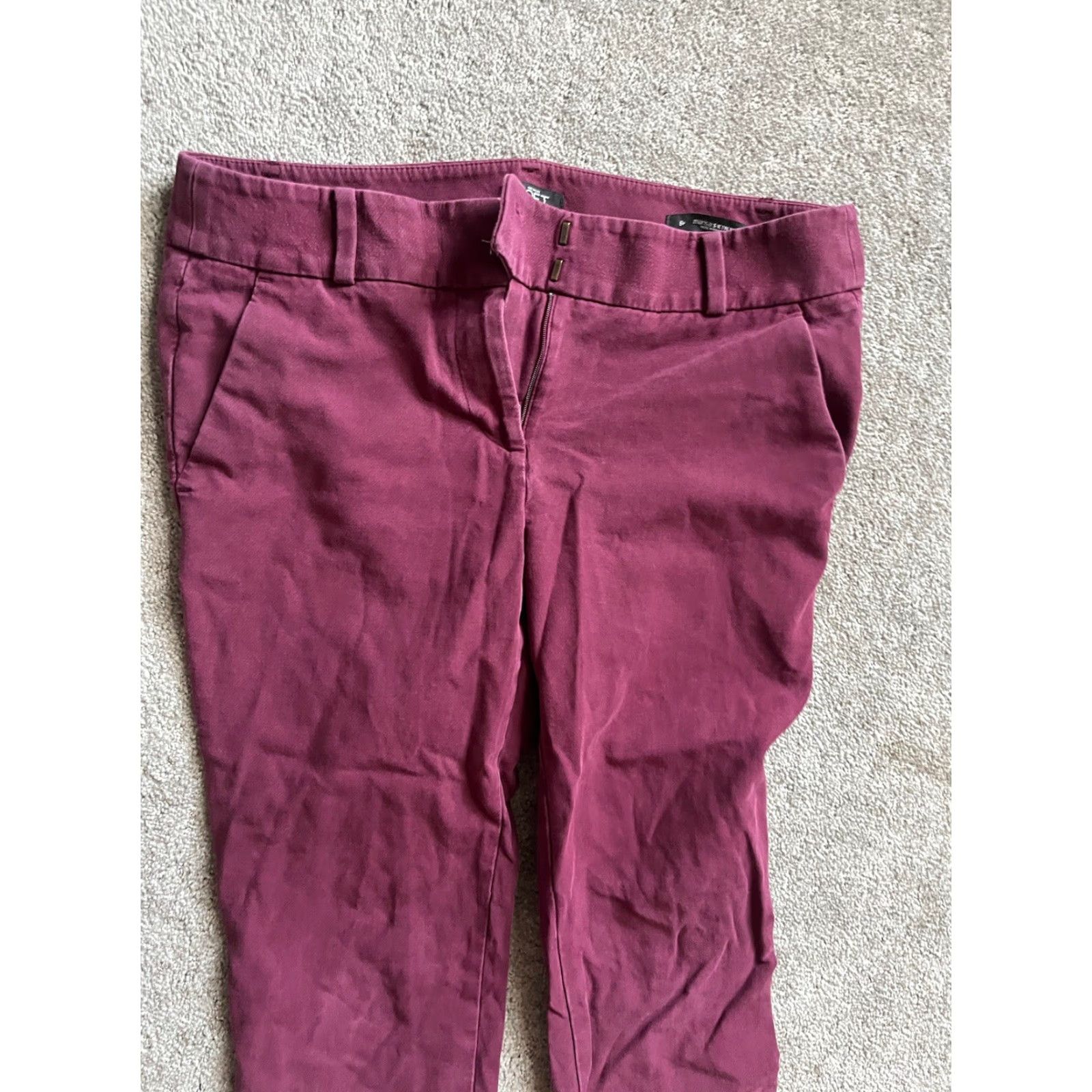 Ann Taylor Ann Taylor Loft Womens Marisa Skinny Ankle Pants 6P Maroon Size 28" / US 6 / IT 42 - 2 Thumbnail