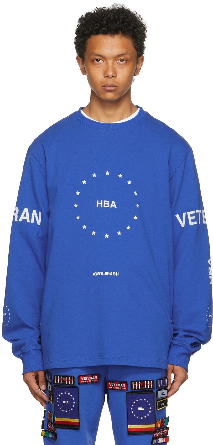 Hood By Air Hood by Air Blue Veteran Fingers Long Sleeve T-Shirt Size US M / EU 48-50 / 2 - 4 Thumbnail