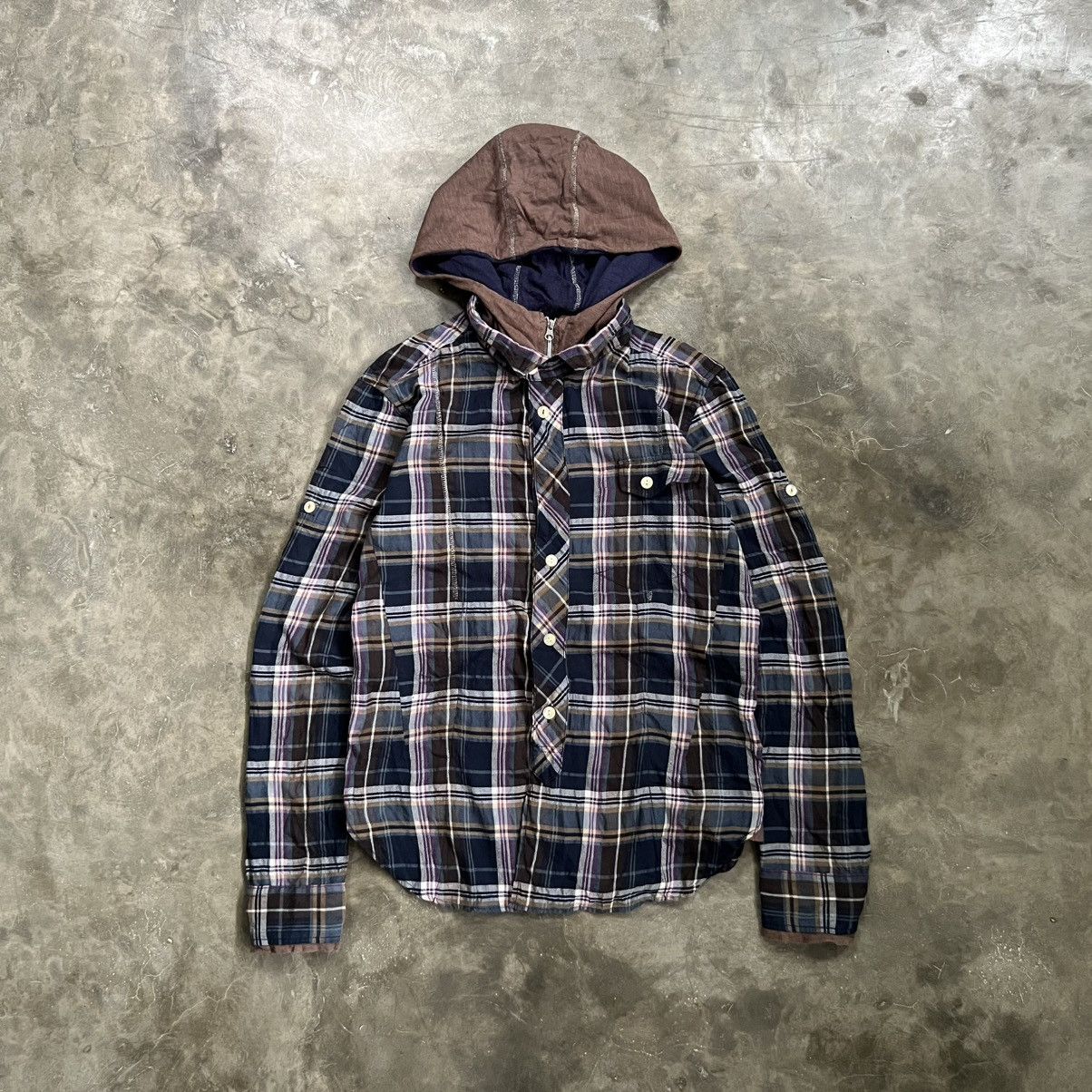 KMRii 2000’s PPFM Double Layer hooded Long Sleeve Shirt Size US M / EU 48-50 / 2 - 2 Thumbnail