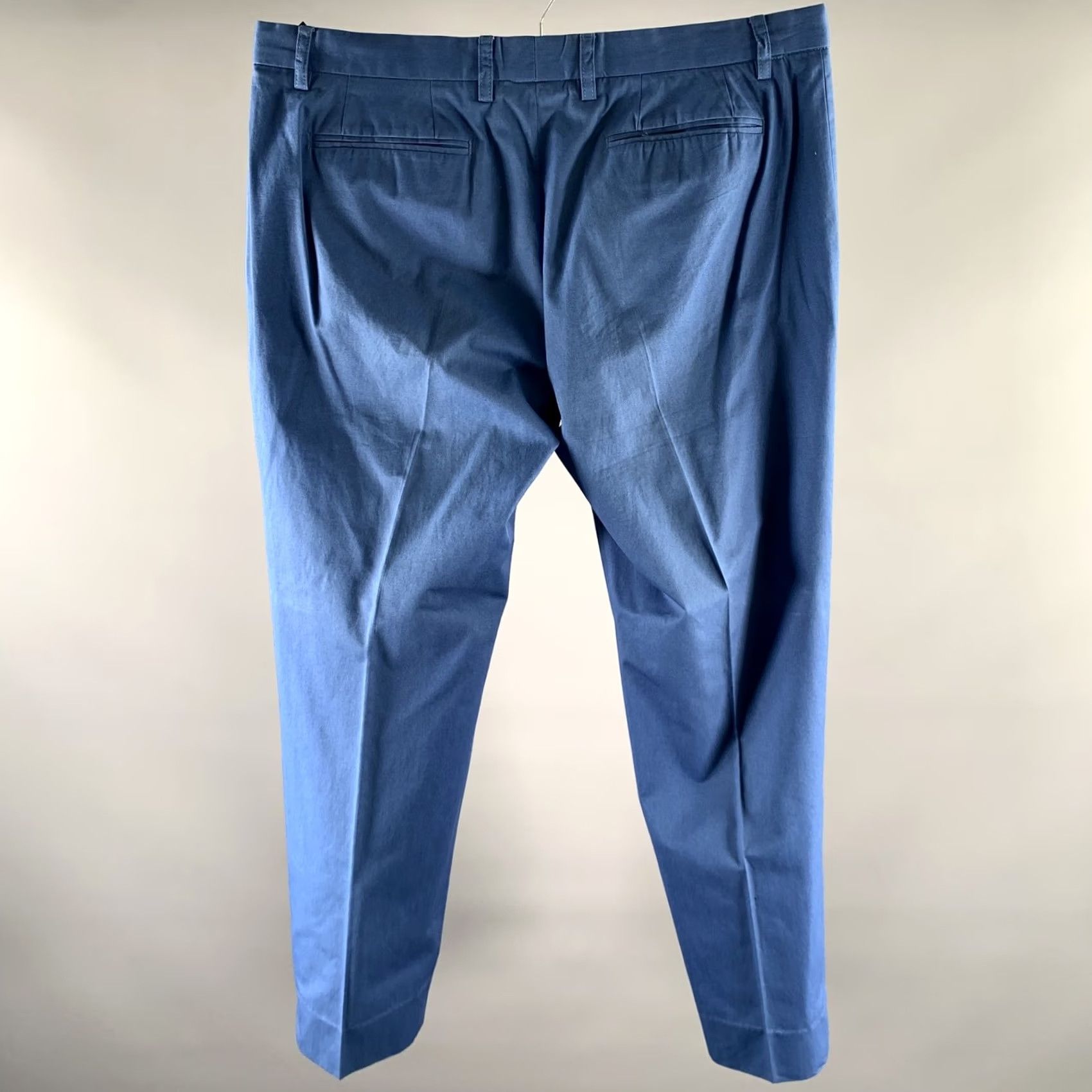 Etro ETRO Pants Flat Front Twill Cotton Blue 38 Casual Men Inseam 29 Italy Size US 38 / EU 54 - 3 Thumbnail