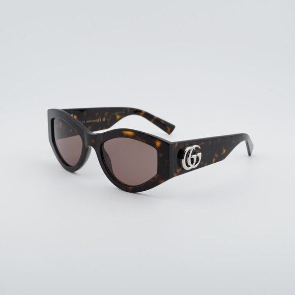 Gucci Gucci GG1951S 002 Sunglasses Havana Cat Eye Frame Size ONE SIZE - 8 Thumbnail