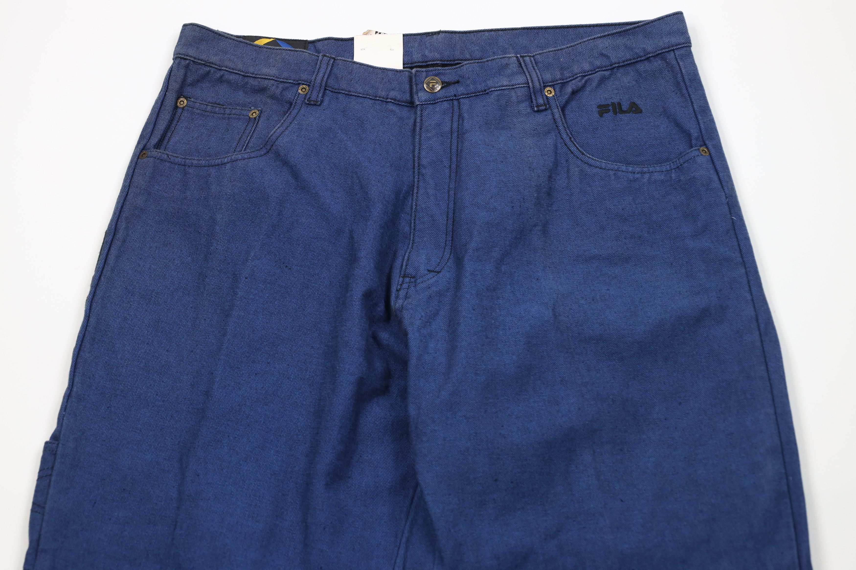Fila Deadstock Vintage 90s Fila Wide Leg Skateboard Jeans Blue Size US 40 / EU 56 - 2 Thumbnail