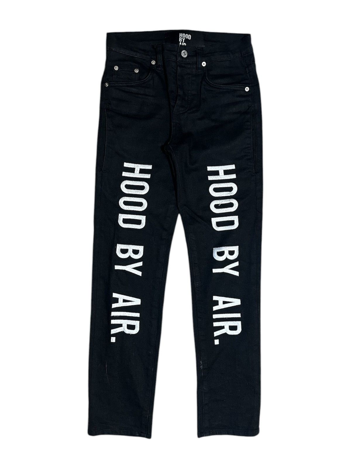 HOOD BY AIR ブラックデニムパンツ Hood By Air Hood by Air - HBA Logo Black Denim Jeans | Grailed
