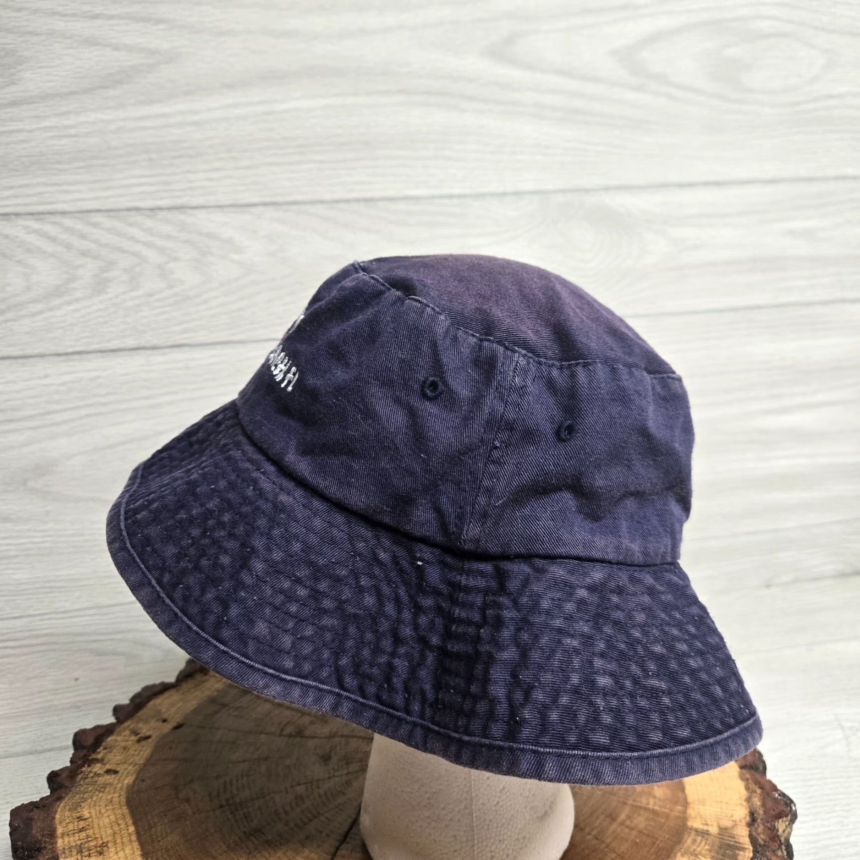 Vintage VINTAGE Panama Hat Bucket Boonie Ocean Sun Cap Blue Travel Men One Size Size ONE SIZE - 4 Thumbnail