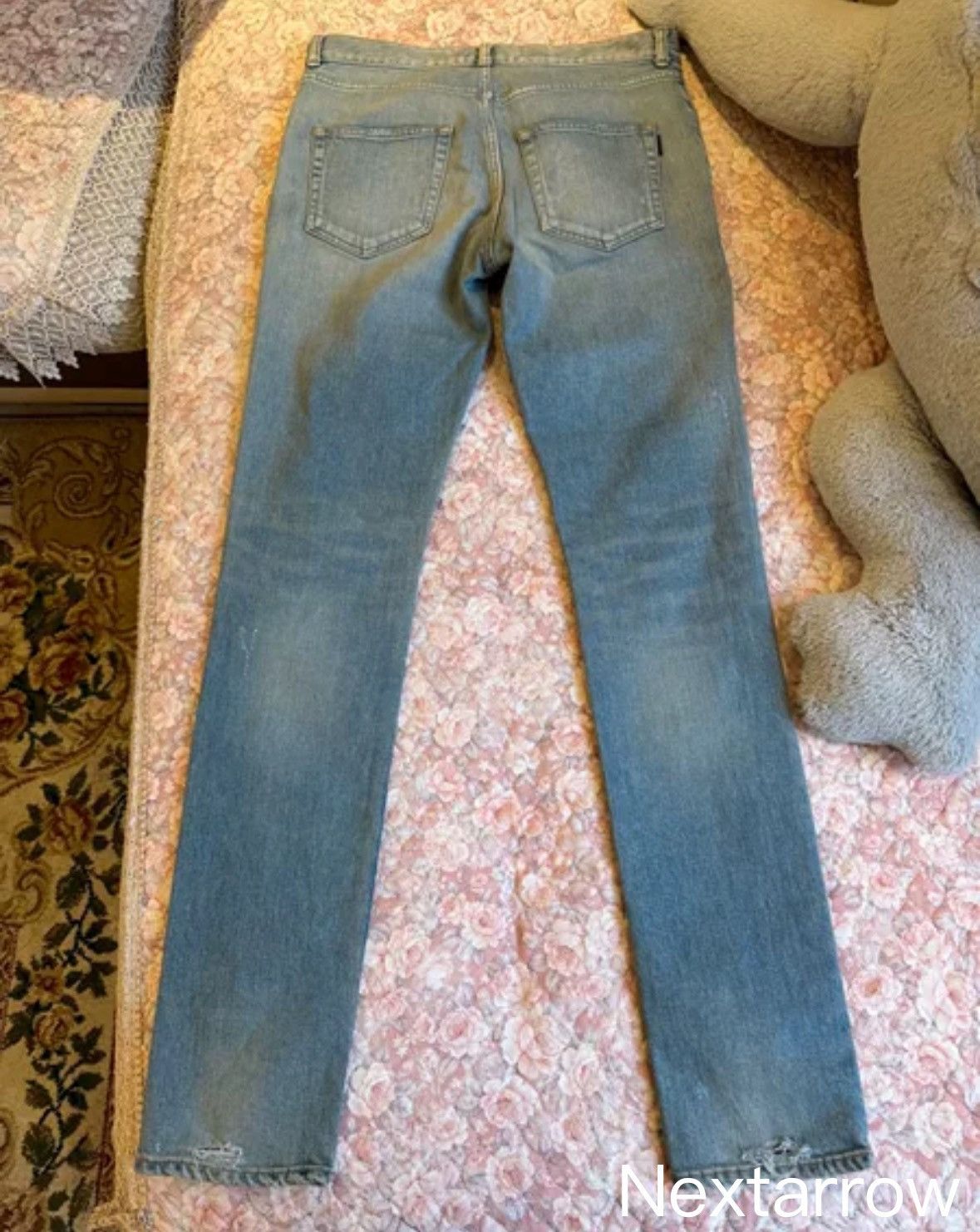 Saint Laurent Paris × Yves Saint Laurent Saint Laurent d02 Blue Destruction Jeans 2412-Nextarrow Size US 30 / EU 46 - 4 Thumbnail