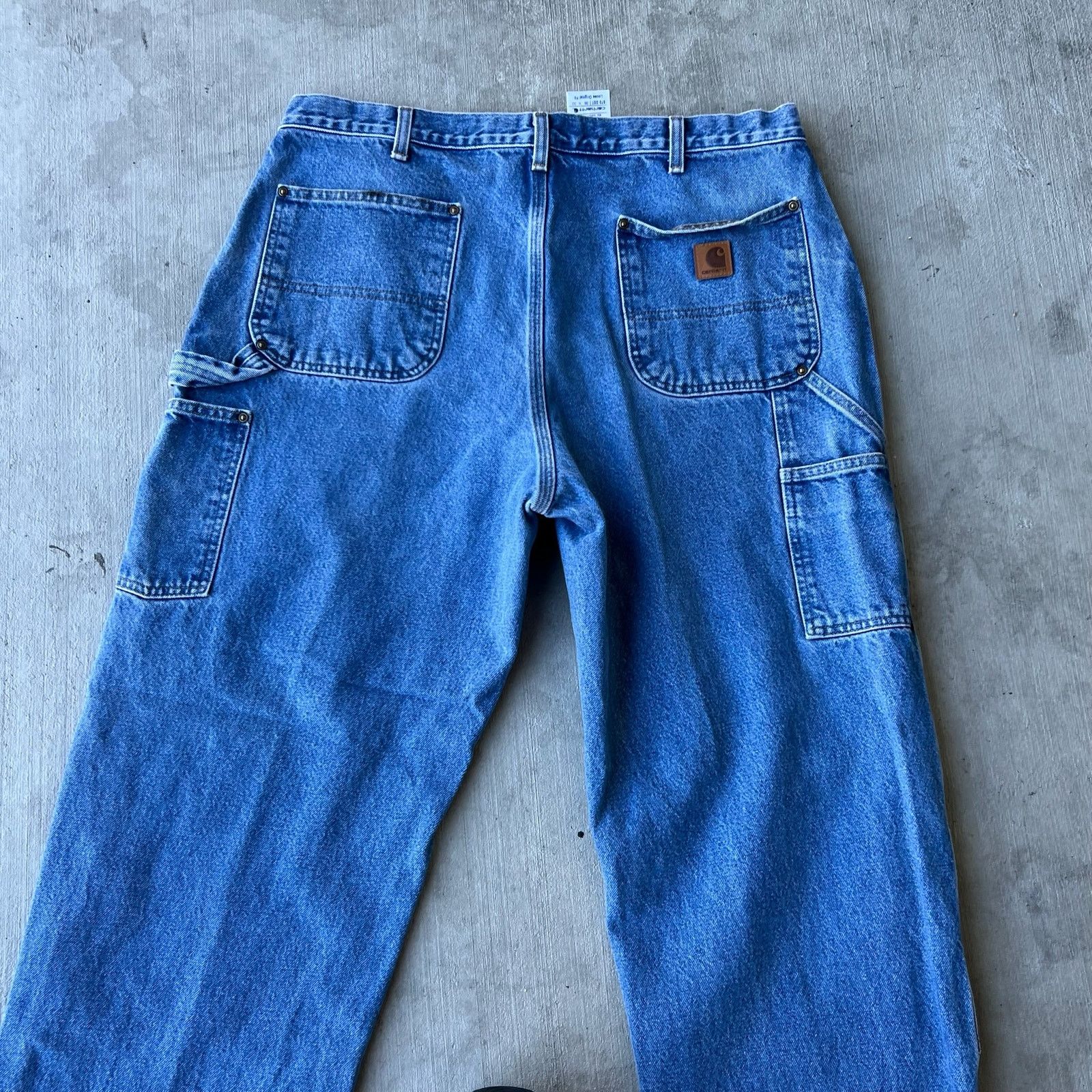 Carhartt × Vintage Carhartt denim blue jeans double knee work carpenter pants Size US 36 / EU 52 - 6 Thumbnail