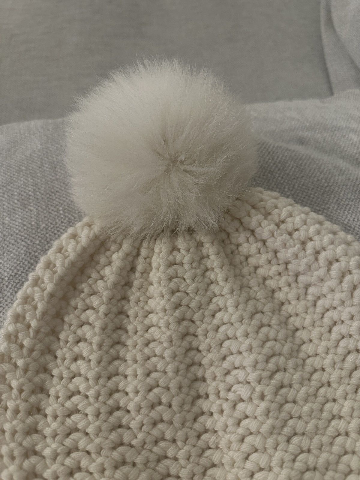 Moncler Moncler white fur wool hat Size ONE SIZE - 4 Thumbnail