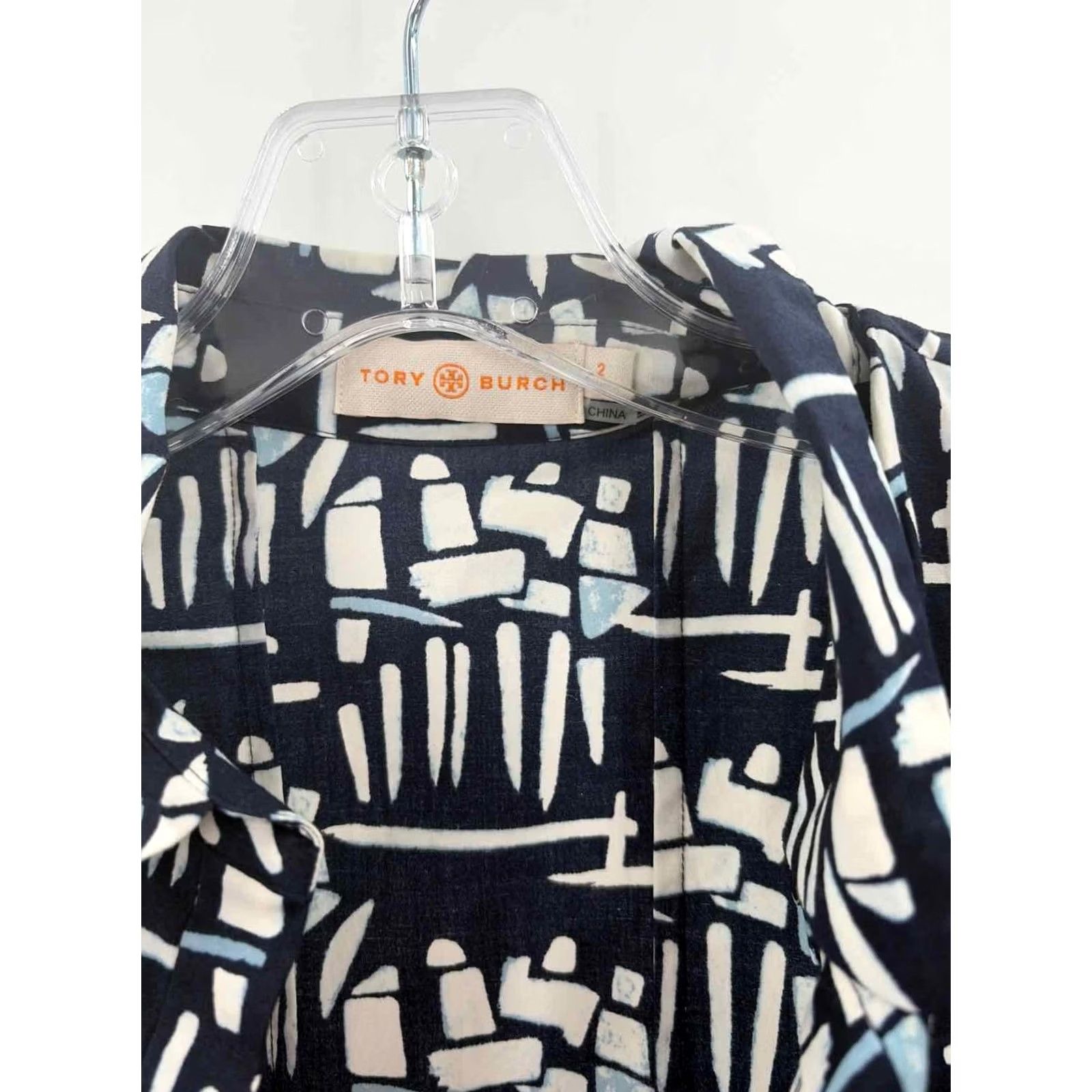 Tory Burch Tory Burch Navy Short Sleeve Dress Navy Size 2 Regular Short Dress Women Size 26" / US 2 / IT 38 - 3 Thumbnail