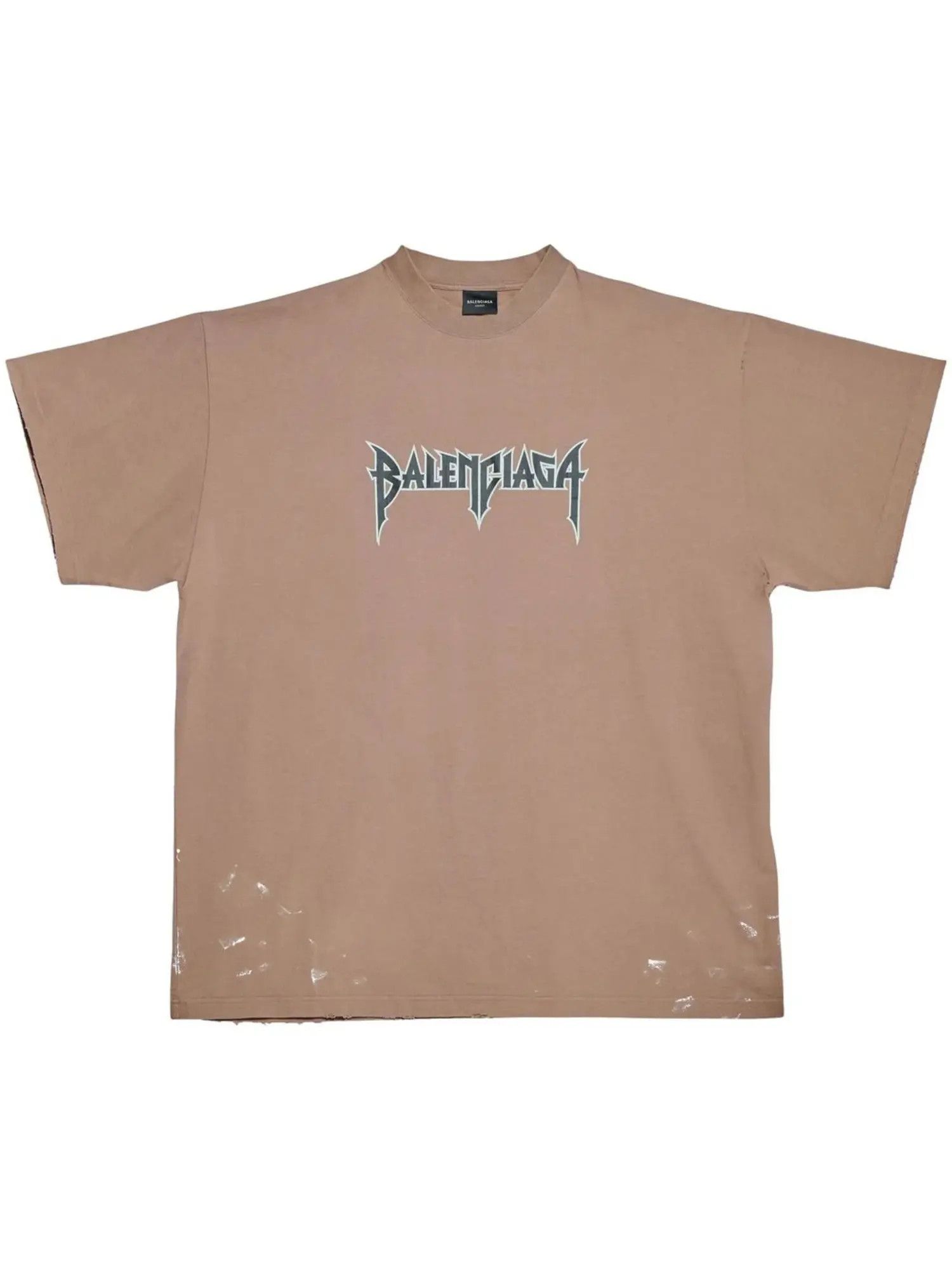 Balenciaga o1mt1gz0524 Oversized Metal T-Shirt in Brown | Grailed