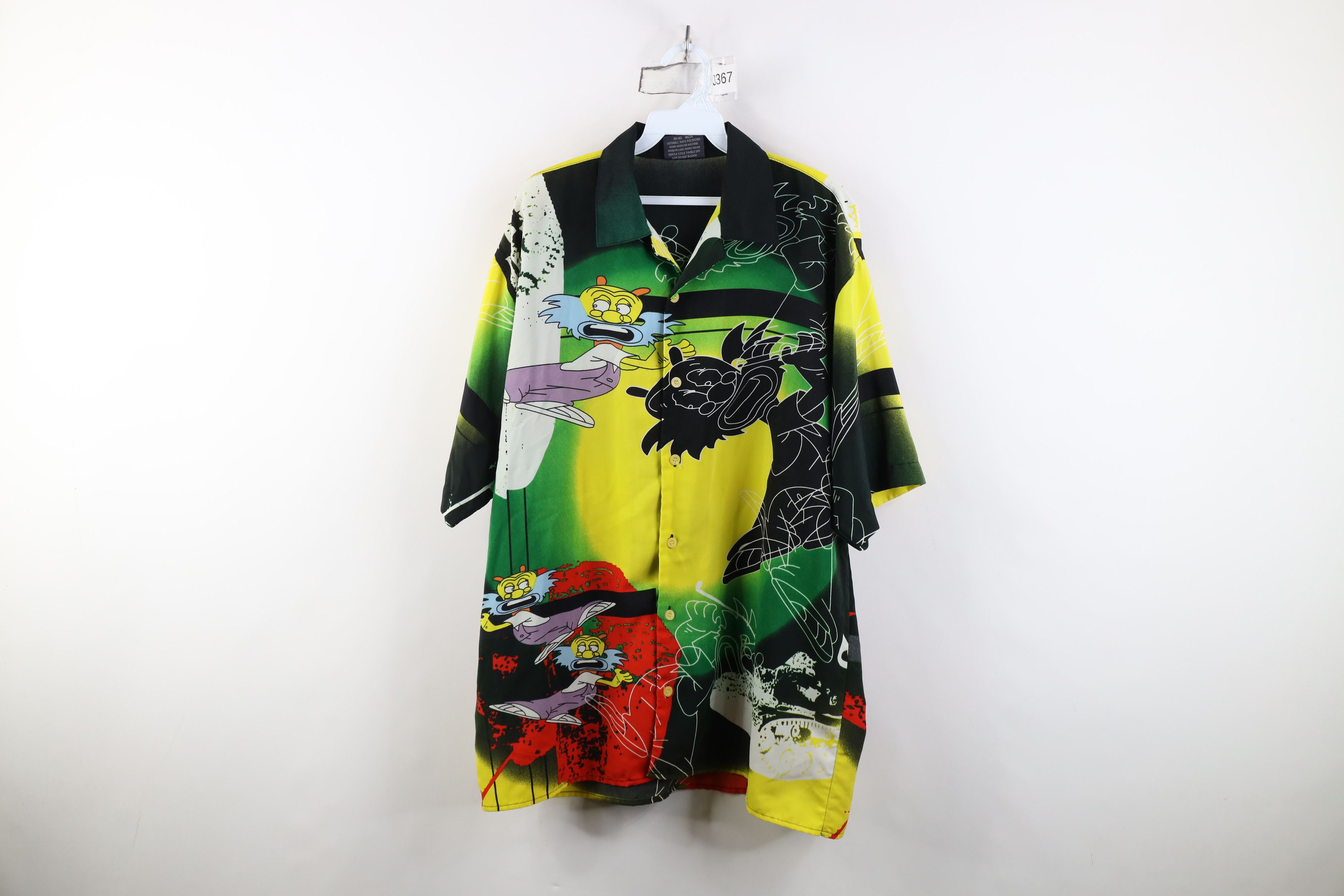 Vintage Vintage 90s Y2K Streetwear Hop Graffiti Cartoon Button Shirt Size US M / EU 48-50 / 2 - 1 Thumbnail