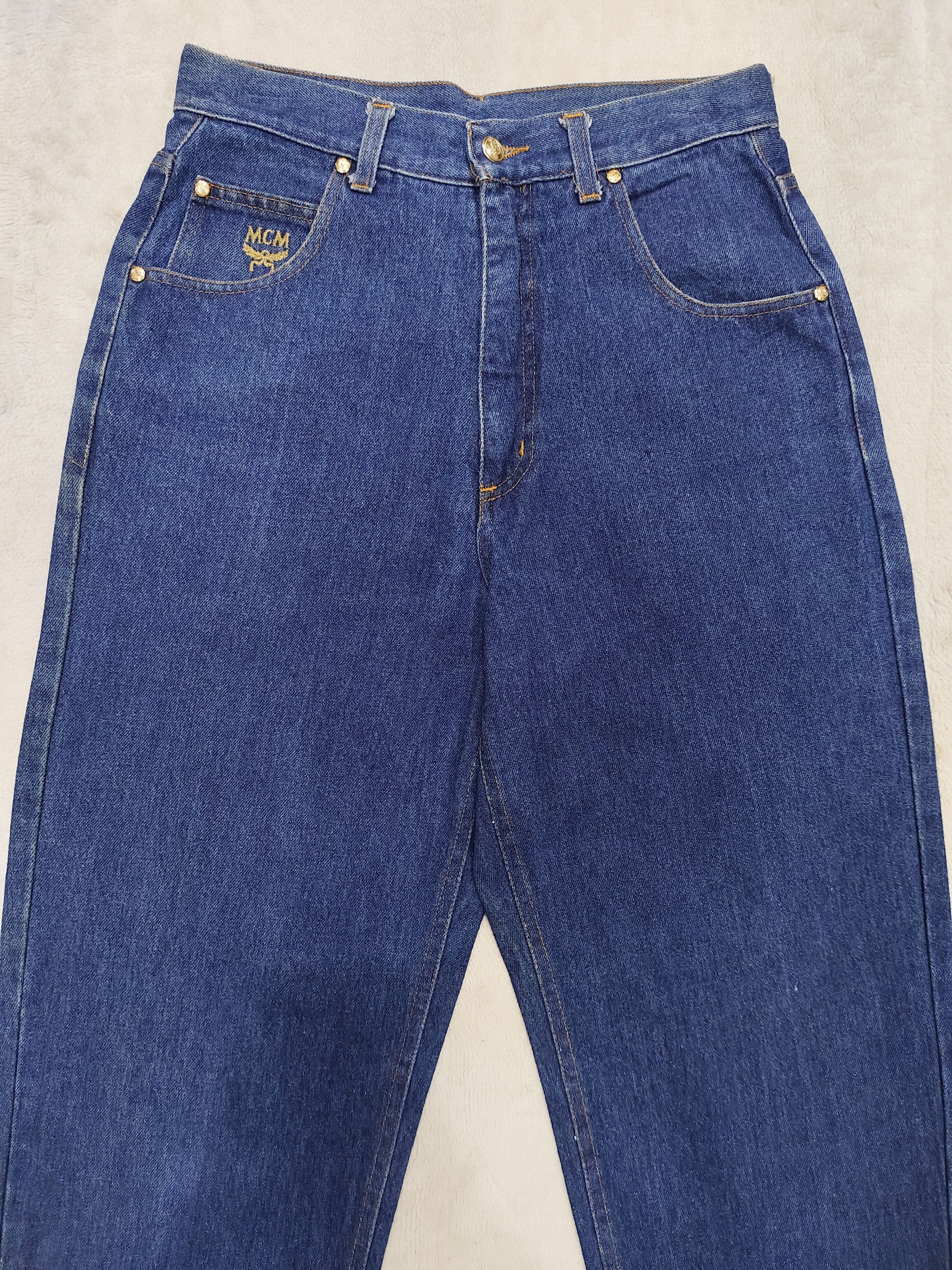 MCM 90s MCM💥Archive Y2K Studded Logo High Waist Baggy Jeans Size 31" - 6 Thumbnail