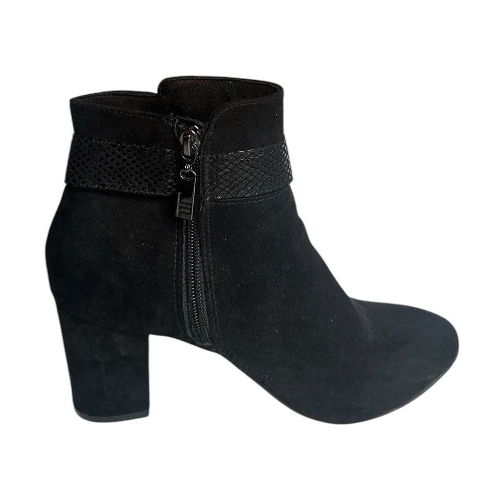 London Fog London Fog Black Ankle Booties Heeled Boots Buckle 8M Size US 8 / IT 38 - 5 Thumbnail