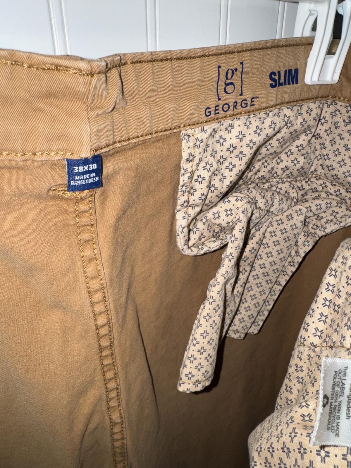 George George Slim Fit Khaki Pants Size 38x30 Size US 38 / EU 54 - 3 Thumbnail