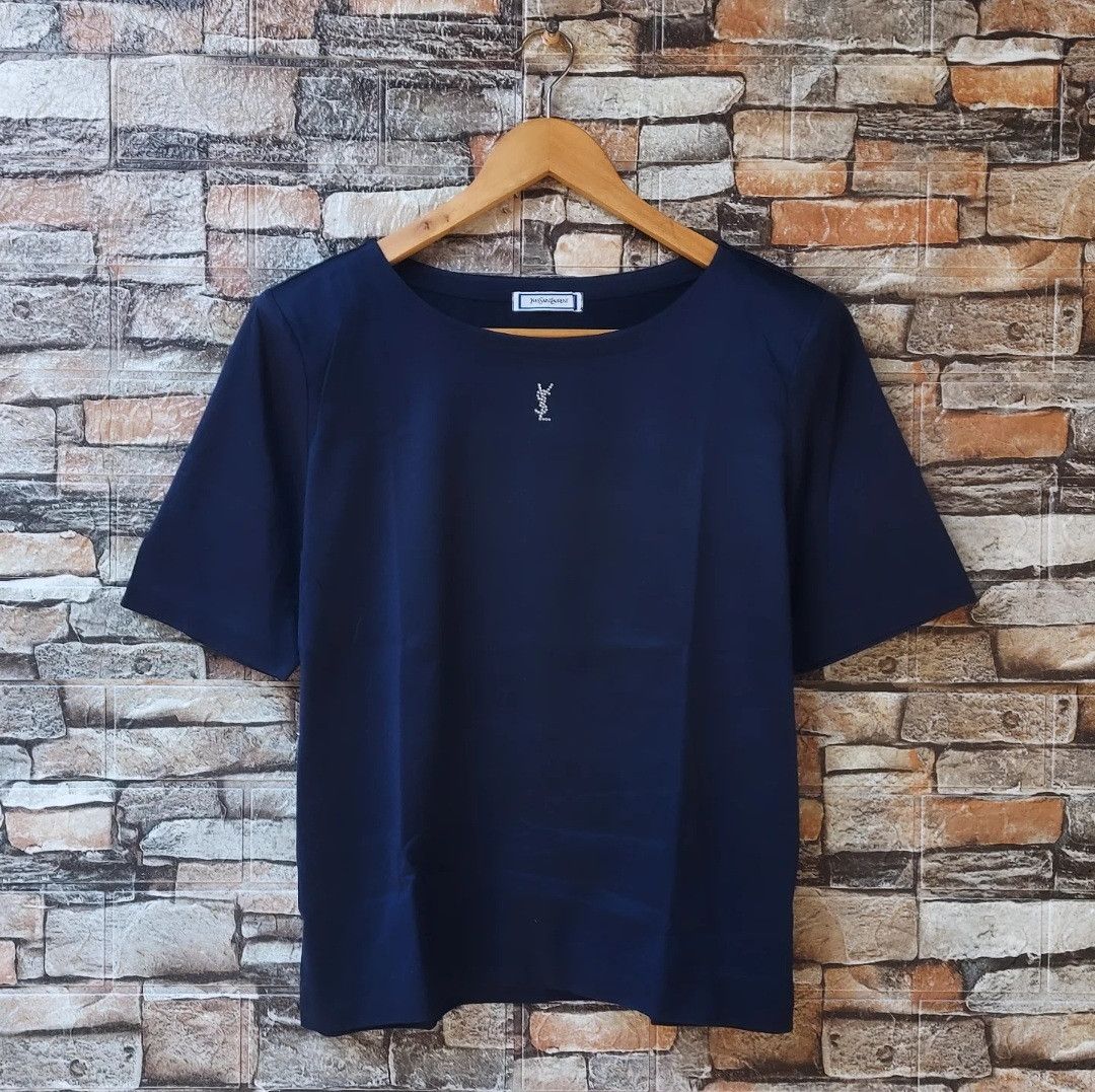 Yves Saint Laurent Vintage Yves Saint Laurent Rhinestone Logo Size M / US 6-8 / IT 42-44 - 1 Thumbnail
