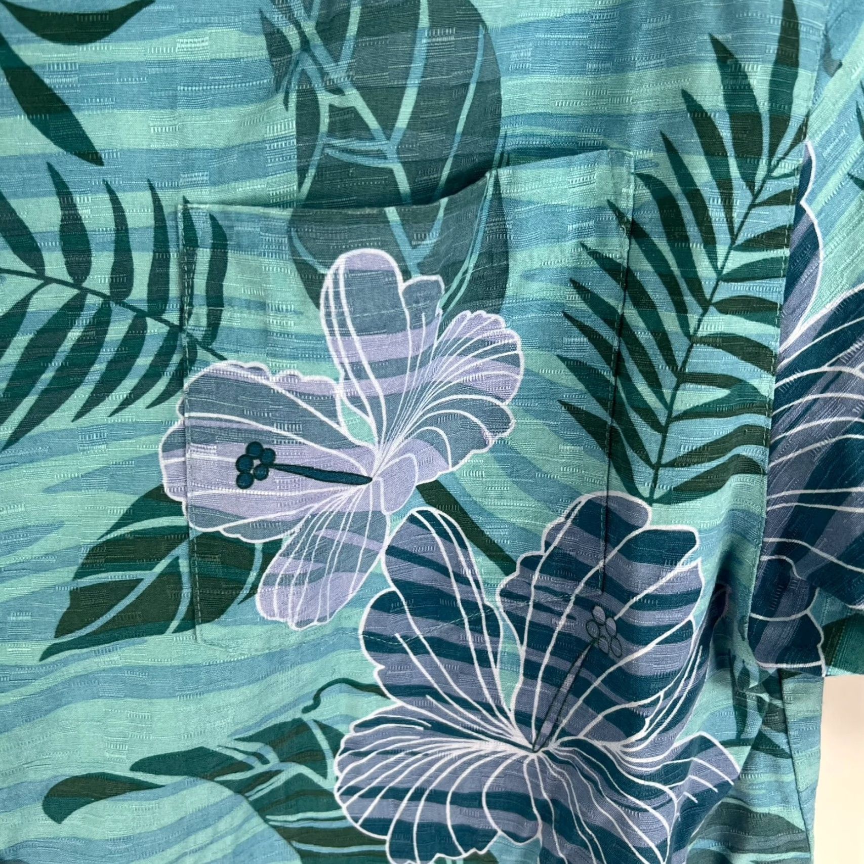 Vintage Jamaica Jaxx Hawaiian Shirt XL Blue Floral Short Sleeve Men's 100% Silk Size US XL / EU 56 / 4 - 2 Thumbnail