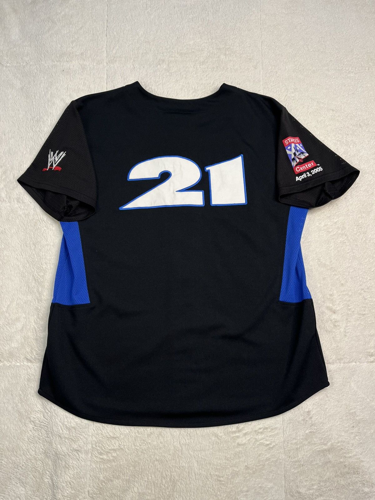 WWE 2005 WWE Wrestle Mania 21 Staples Center Embroidered Jersey Size US M / EU 48-50 / 2 - 6 Thumbnail