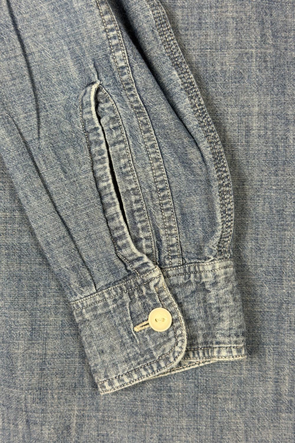 RRL Ralph Lauren RRL Double RL Chambray Work Shirt Indigo Fade Ralph Lauren Size US XS / EU 42 / 0 - 16 Thumbnail