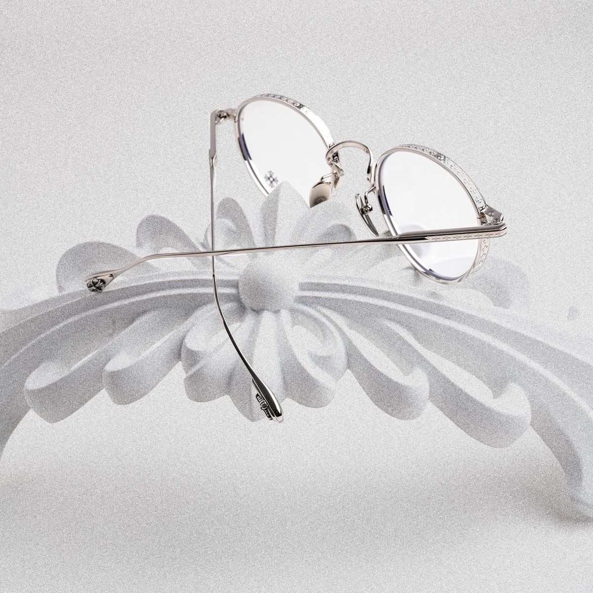 Chrome Hearts CHROME HEARTS THICK MATTE BLACK/SHINY SILVER GLASSES Size ONE SIZE - 7 Thumbnail