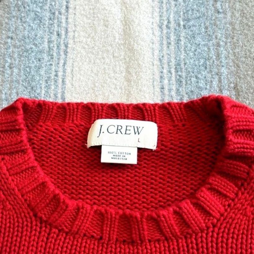 J.Crew J.Crew Pullover Sweater Adult Large Red Knit Casual Preppy Mens Size US L / EU 52-54 / 3 - 2 Thumbnail