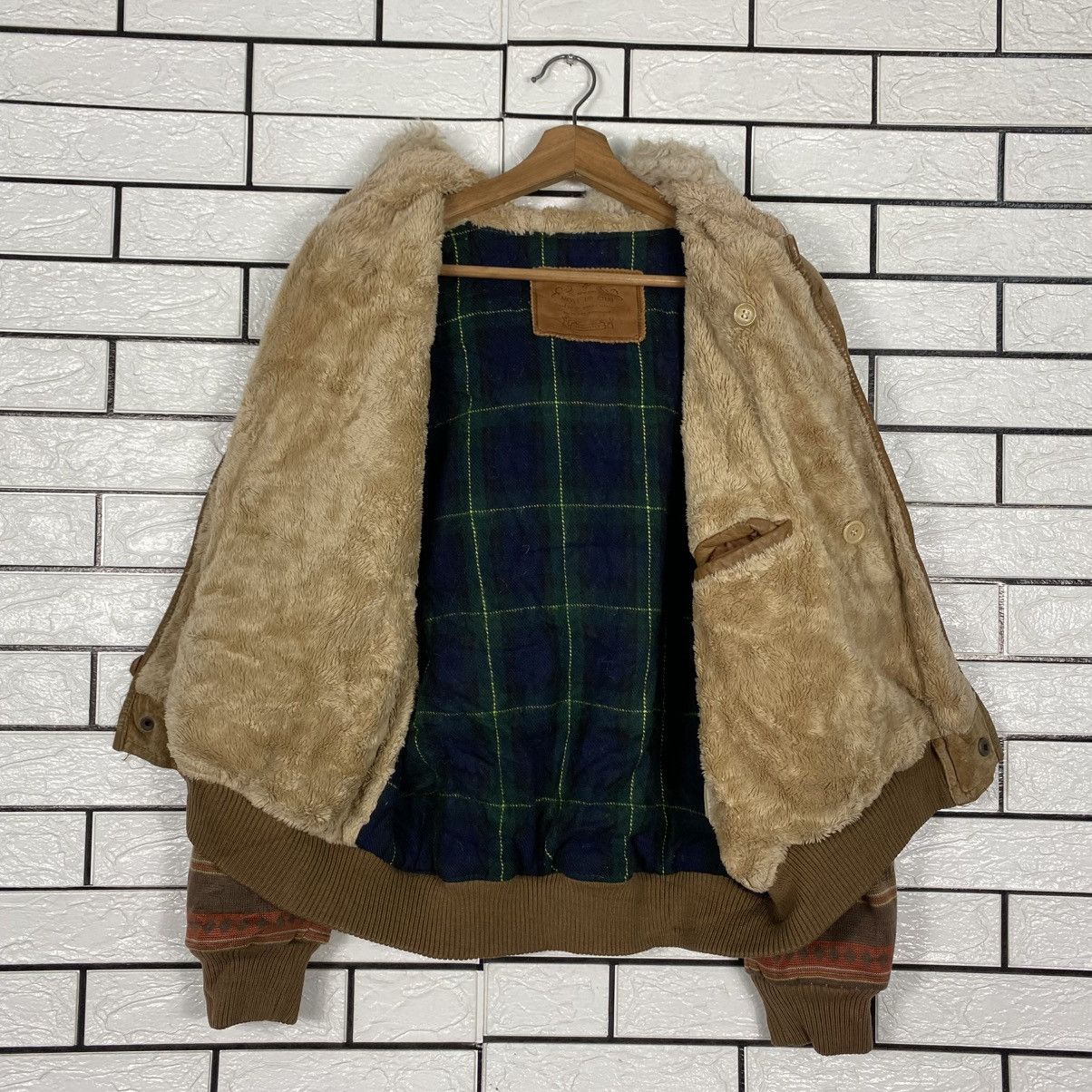 Issey Miyake Vintage Leather Jacket Navajo Design Parts Move Up Club Size US M / EU 48-50 / 2 - 14 Thumbnail