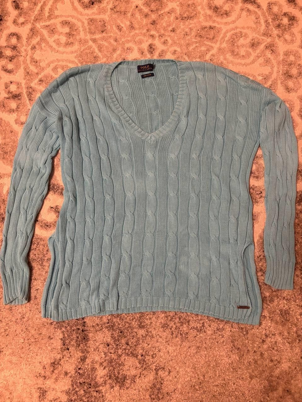 Polo Ralph Lauren Polo Ralph Lauren Women's sweater turquoise, chunky knit Size XS / US 0-2 / IT 36-38 - 11 Thumbnail