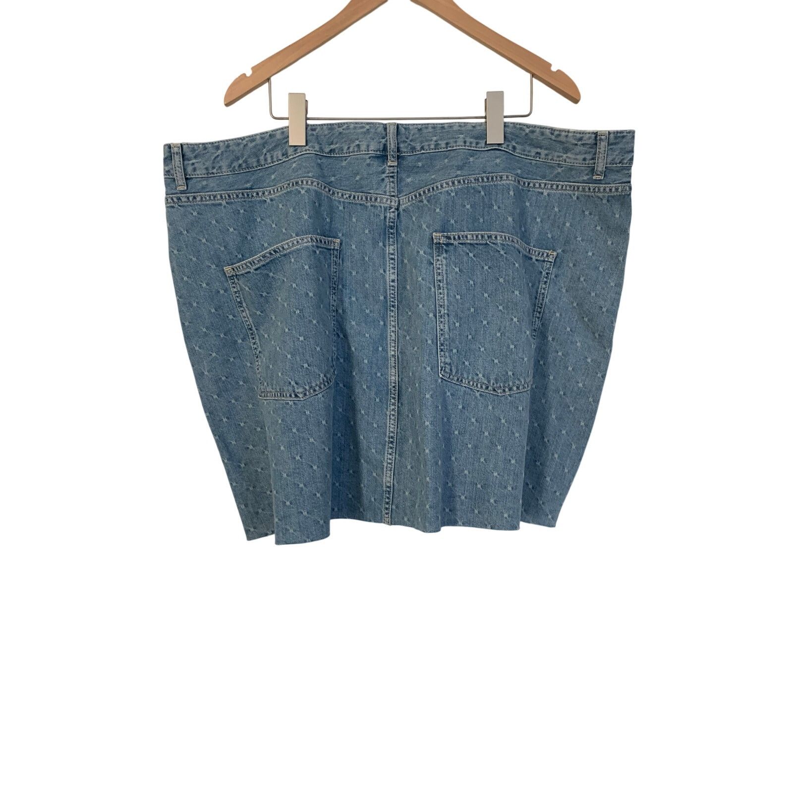 Anthropologie NWT Anthropologie Pilcro Jacquard Denim Mini Skirt Size 42" / US 20 - 7 Thumbnail