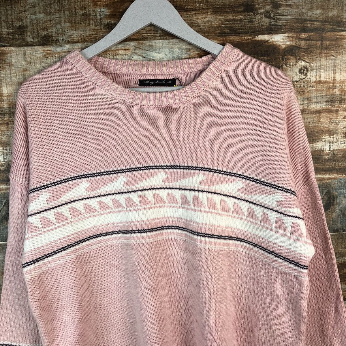 Homespun Knitwear × Japanese Brand Blins Bleads Pink Knitwear sweatshirt #A1966 Size US M / EU 48-50 / 2 - 5 Thumbnail