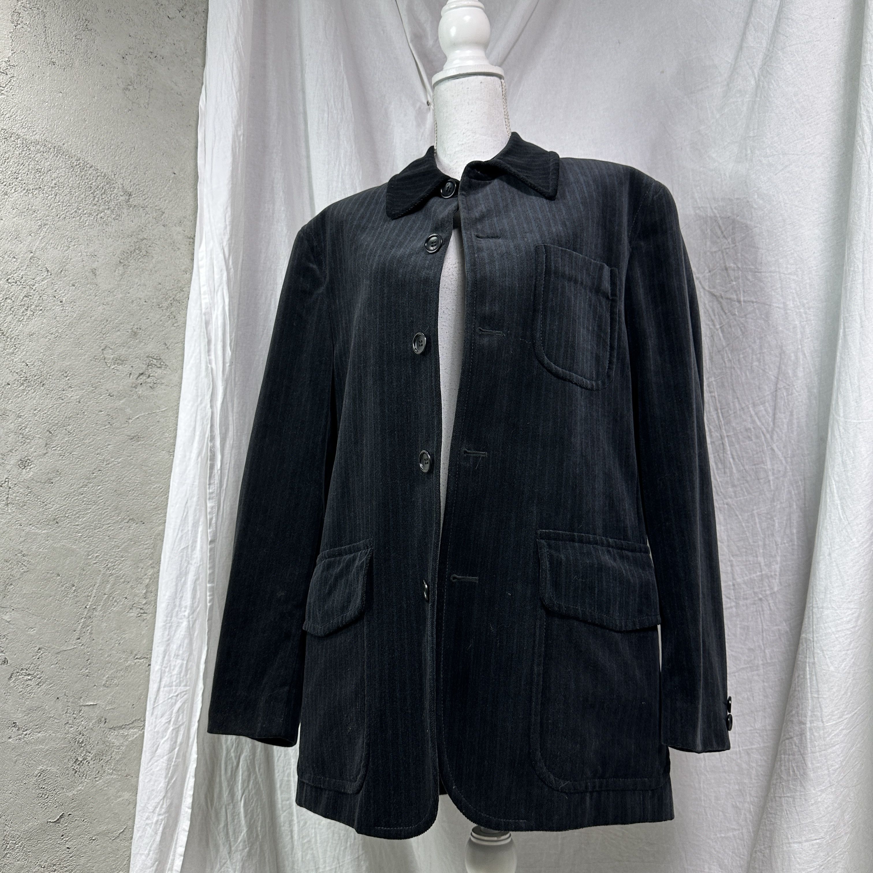 Kenzo Vintage Avant Garde Striped Velvet Kenzo Blazer Y2K Size L / US 10 / IT 46 - 7 Thumbnail