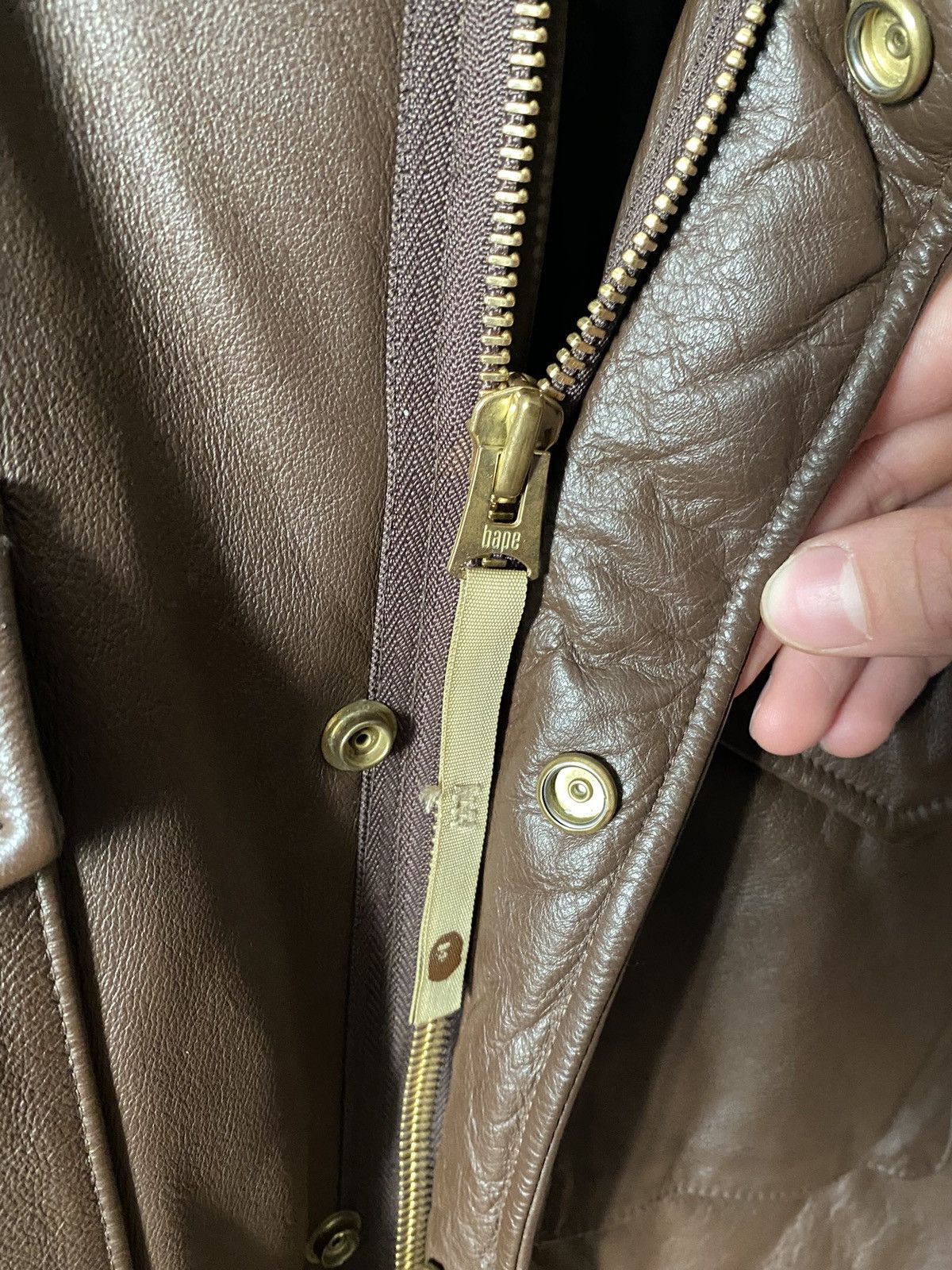 Bape Bape Leather M-65 Down Jacket Size US L / EU 52-54 / 3 - 7 Thumbnail