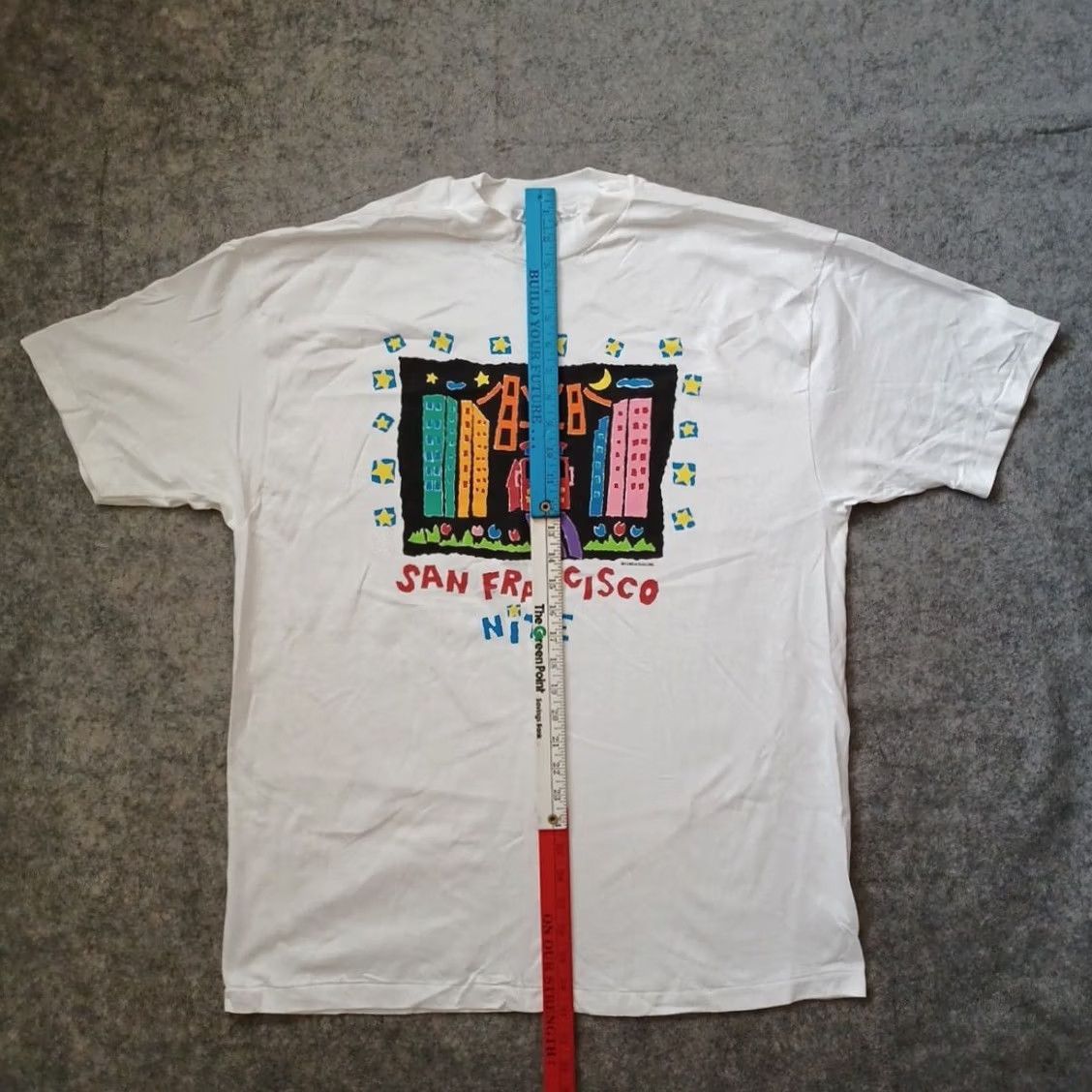 Hanes VINTAGE Hanes Beefy-T T-Shirt Mens XL White USA 1992 San Francisco Nite Graphic Print Shirt Regular Fit XS? Size US XL / EU 56 / 4 - 7 Thumbnail