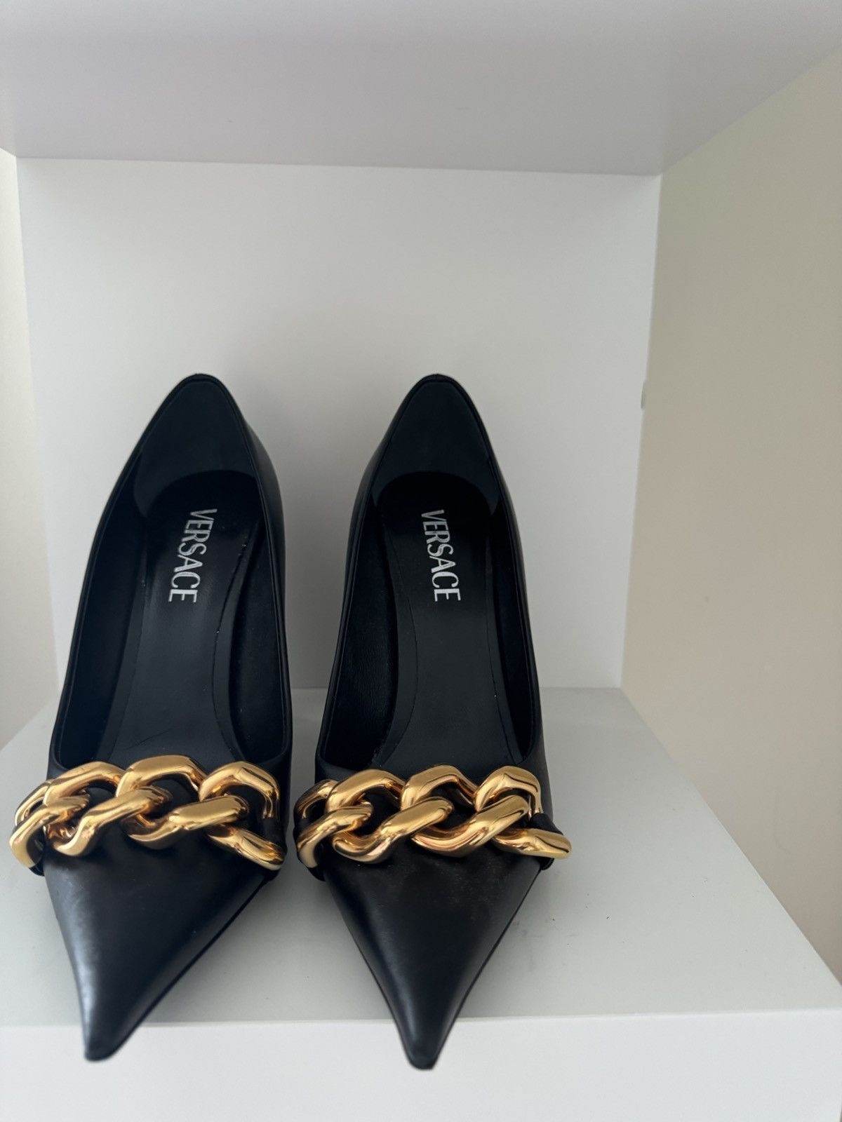 Versace Versace Black Heel Size US 7 / IT 37 - 1 Thumbnail