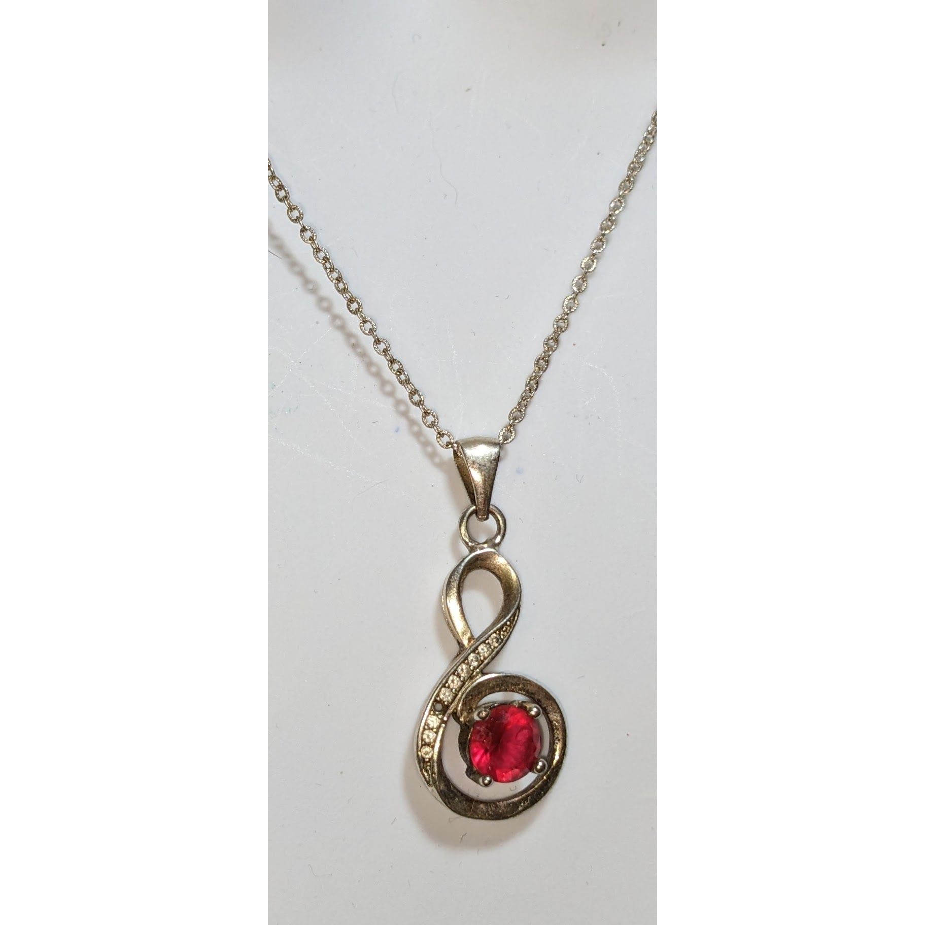 Disney Disney Infinity Pendant Necklace With Red Gemstone & Chain Size ONE SIZE - 4 Thumbnail