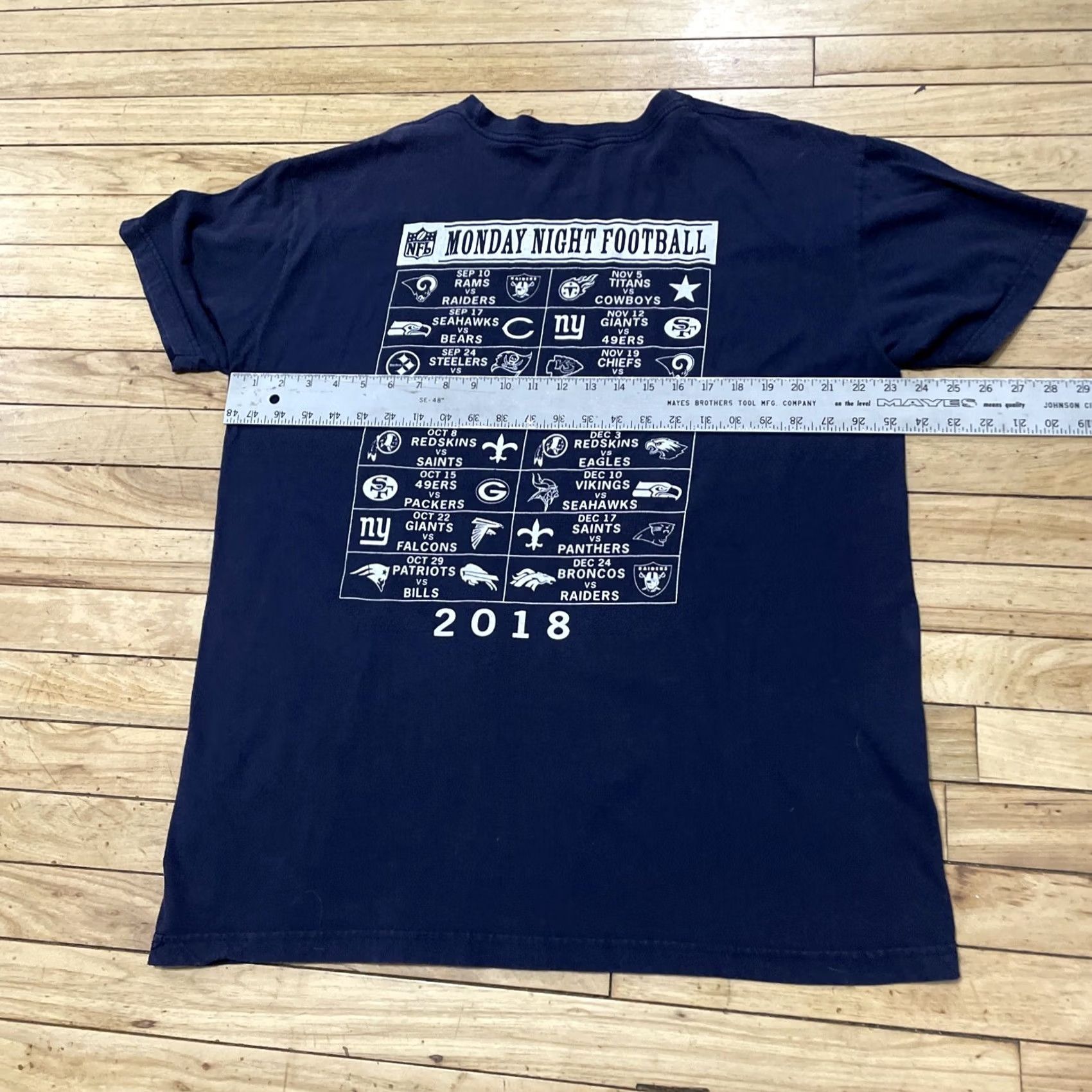 American Apparel American Apparel NFL Los Angeles Rams 2018 Monday Night Football Shirt Blue Tee XL Men Crew Neck Short Sleeve Cotton Logo Graphic"} Size US XL / EU 56 / 4 - 7 Thumbnail