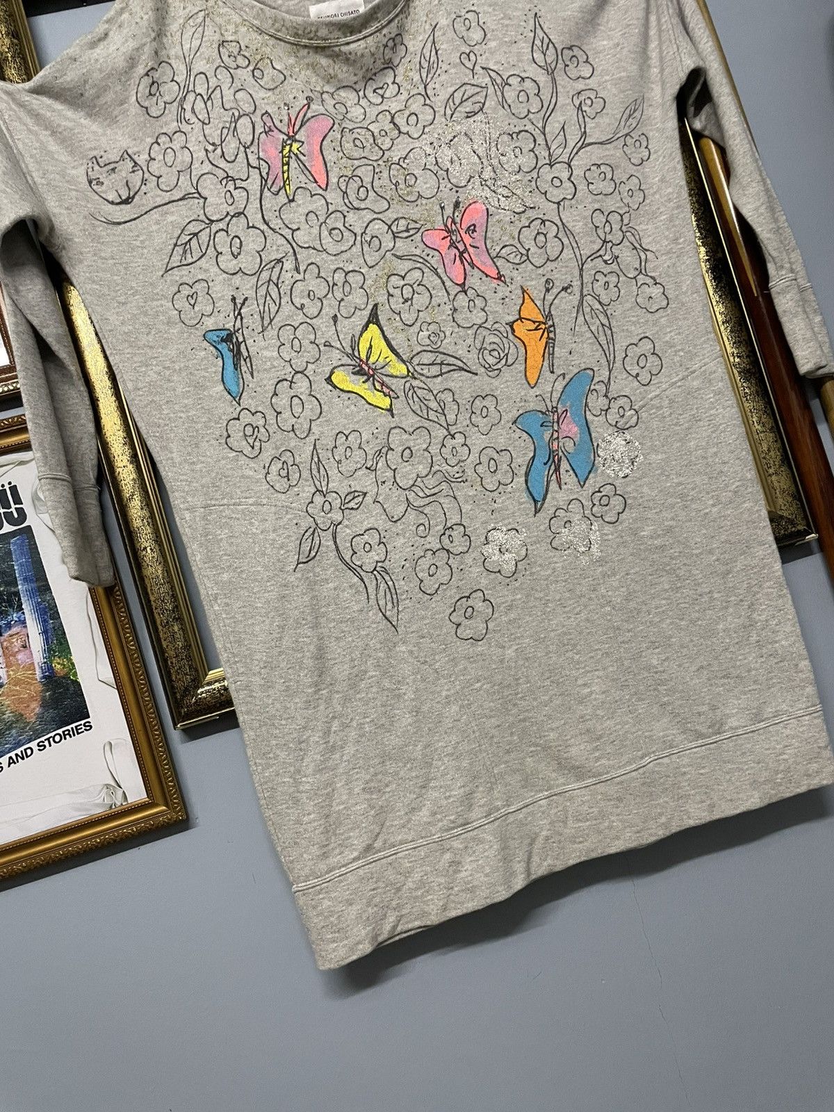 Tsumori Chisato Vintage Designer Tsumori Chisato Floral & Butterfly Art Tee Size US XL / EU 56 / 4 - 4 Thumbnail