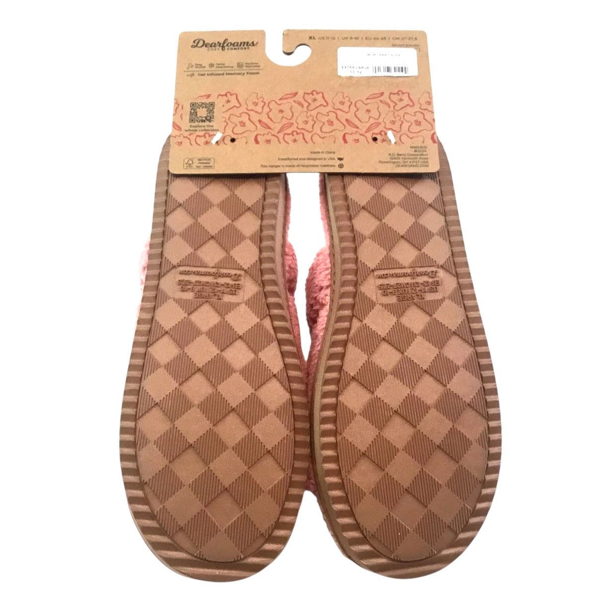 Other Dearfoam Cozy Comfort Slippers Pink Terry NWT Size XL 11-12 Size US 11 / IT 41 - 3 Thumbnail