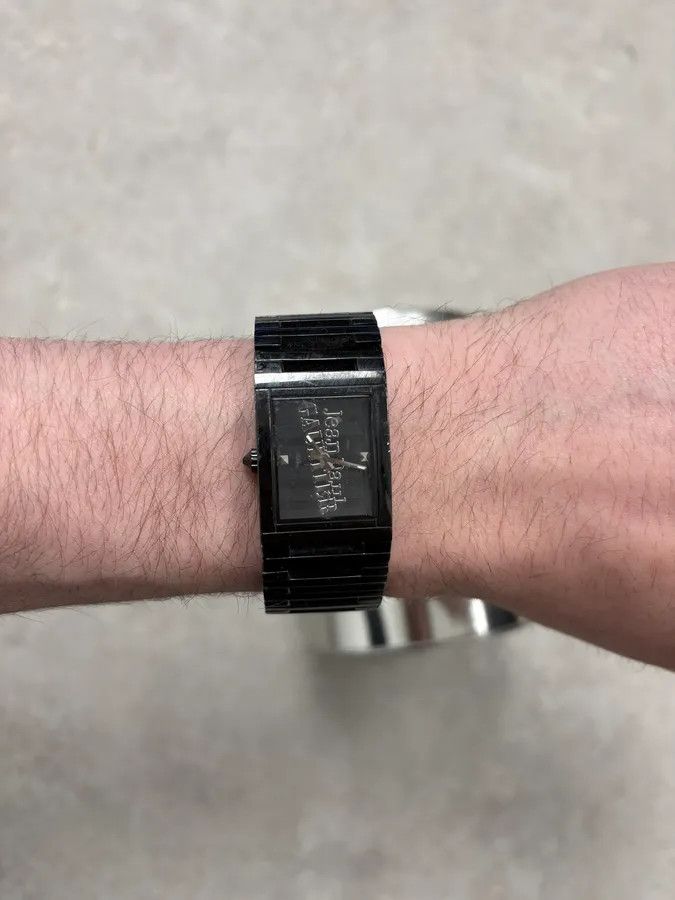 Jean Paul Gaultier 2000s Jean Paul Gaultier Black Rail Watch Size ONE SIZE - 3 Thumbnail