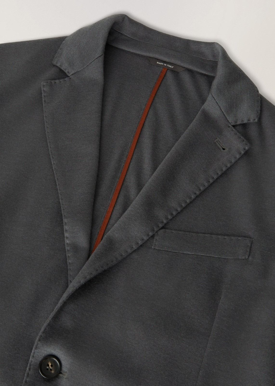 Loro Piana o1loc1c0525 Single-breasted Jersey Jacket in Dark Grey Size US M / EU 48-50 / 2 - 2 Thumbnail