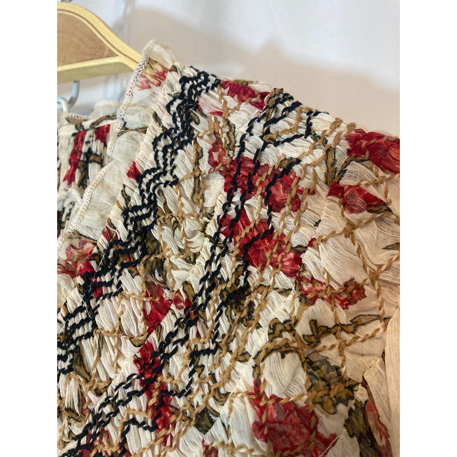 Free People Free People Keeping Up with Kara Ivory Floral Tunic Top Size S / US 4 / IT 40 - 10 Thumbnail