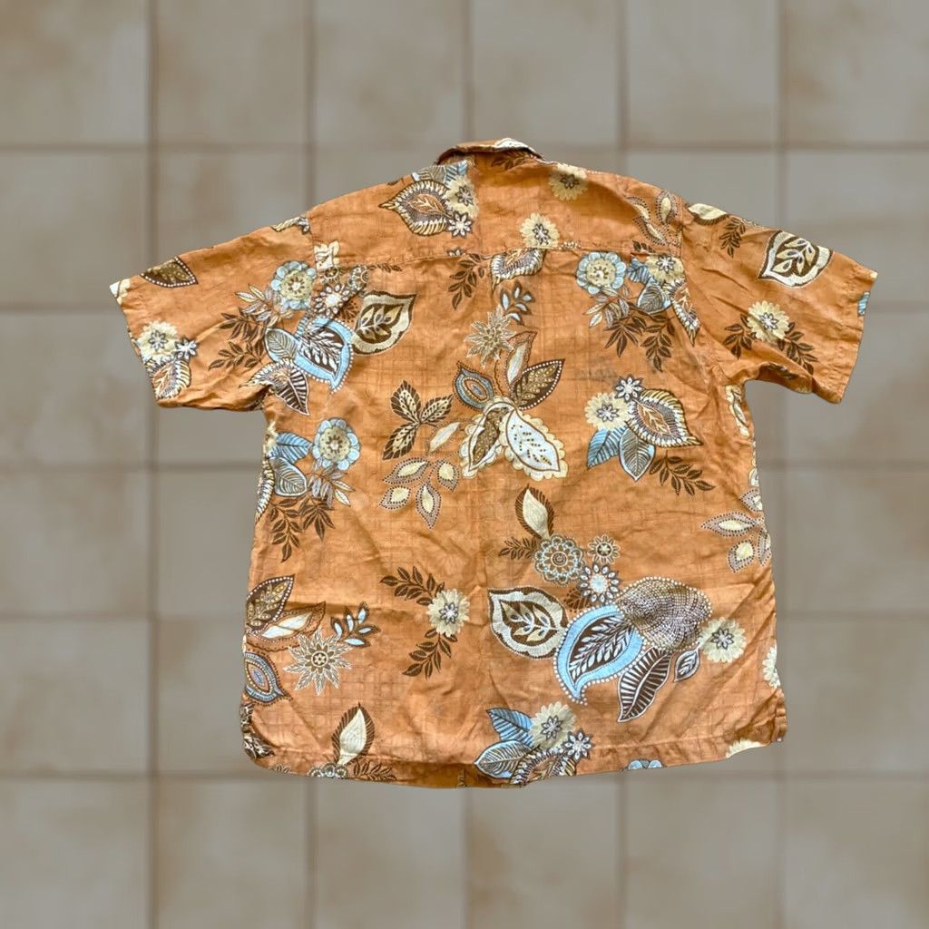 Tommy Bahama Tommy Bahama Shirt Mens XL Orange Hawaiian 100% Silk Short Sleeve Beach Tropical Button-Up Size US XL / EU 56 / 4 - 1 Thumbnail