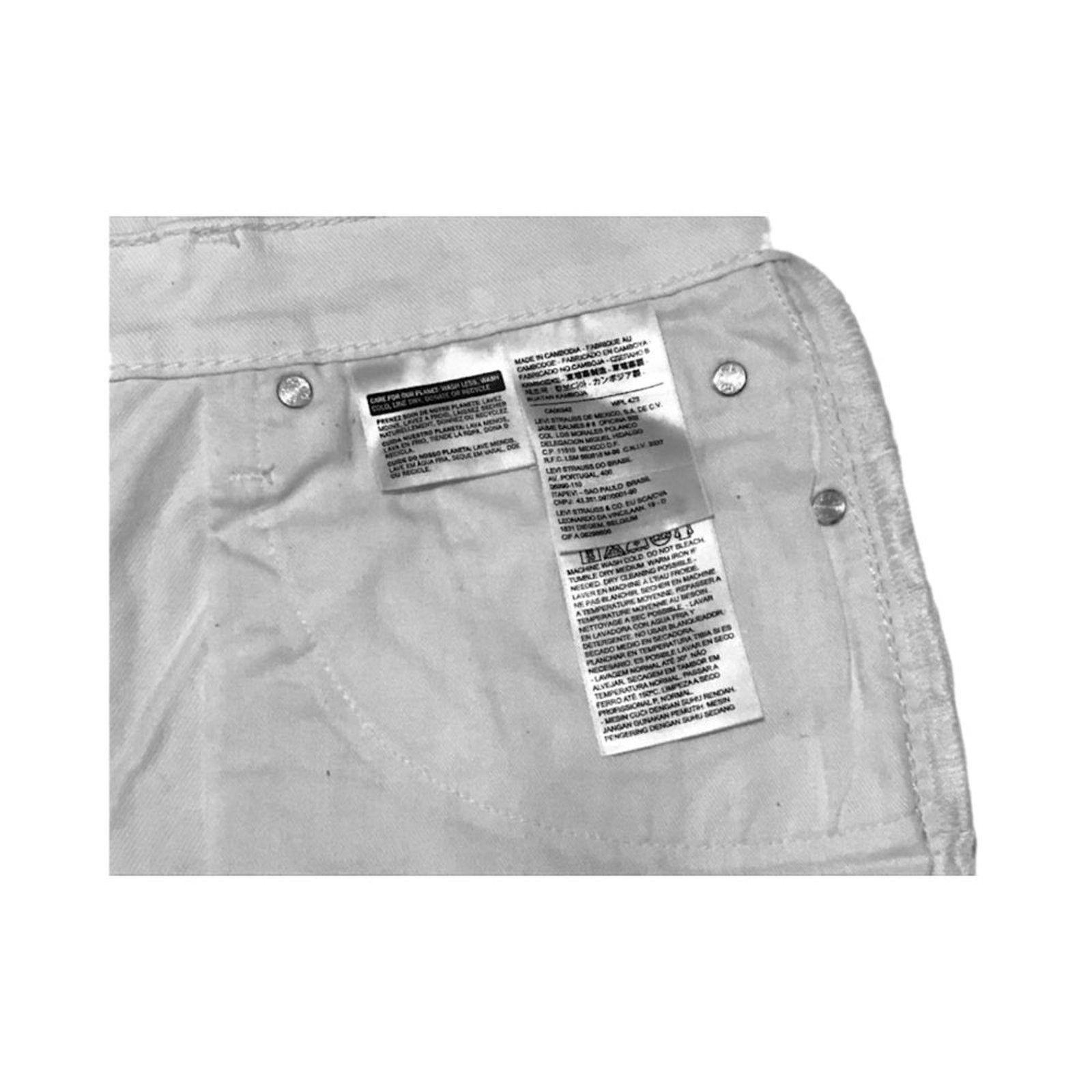 Levi's Levi Strauss & Co. Men`s Pants Jeans Denim White W33 L32 Size US 34 / EU 50 - 8 Thumbnail