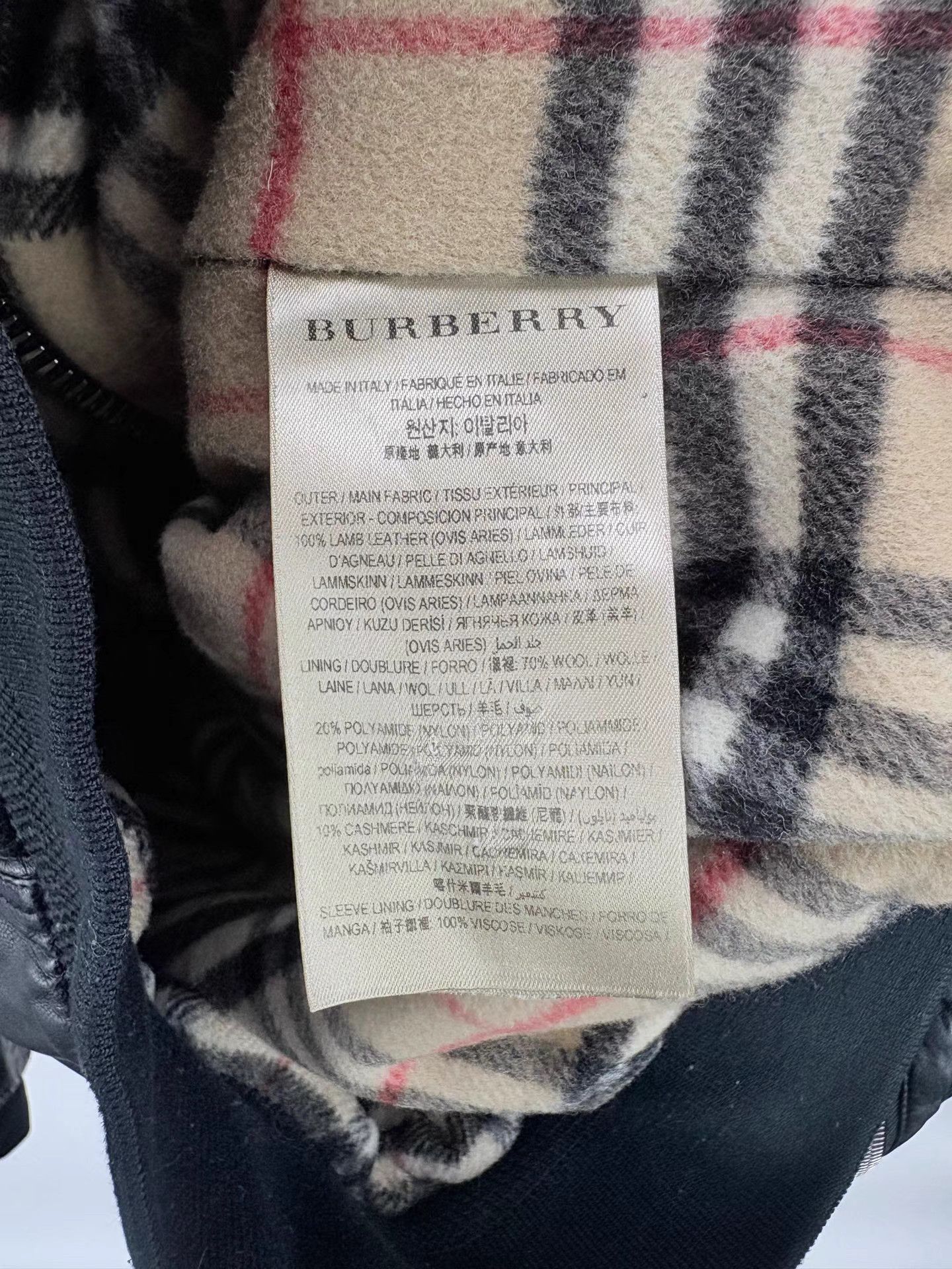 Burberry BURBERRY Check Lined Sheepskin Leather Jacket K1 Size US M / EU 48-50 / 2 - 5 Thumbnail