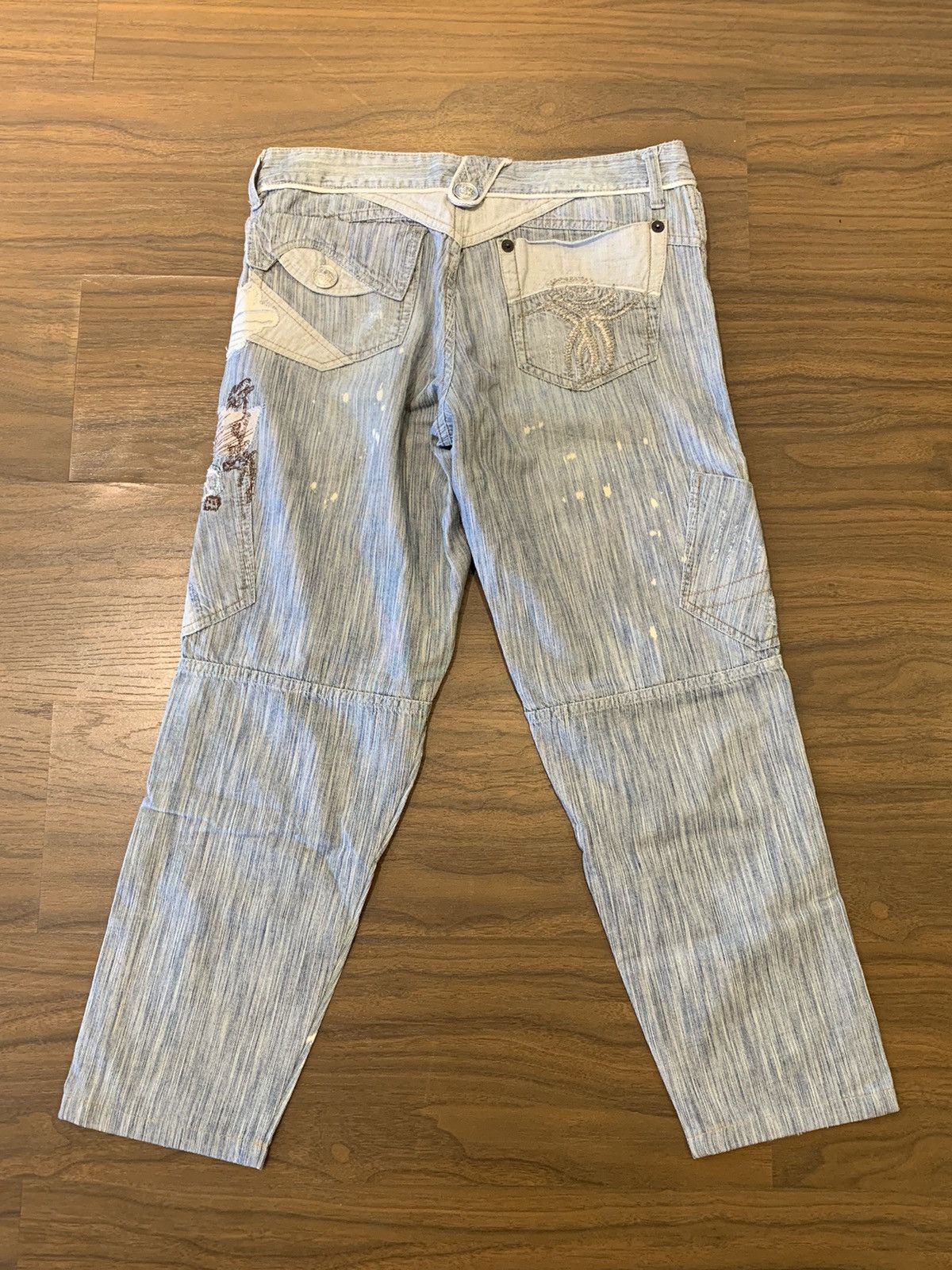 Vintage 2000s Tankus Flared jeans pants Size 32" / US 10 / IT 46 - 7 Thumbnail