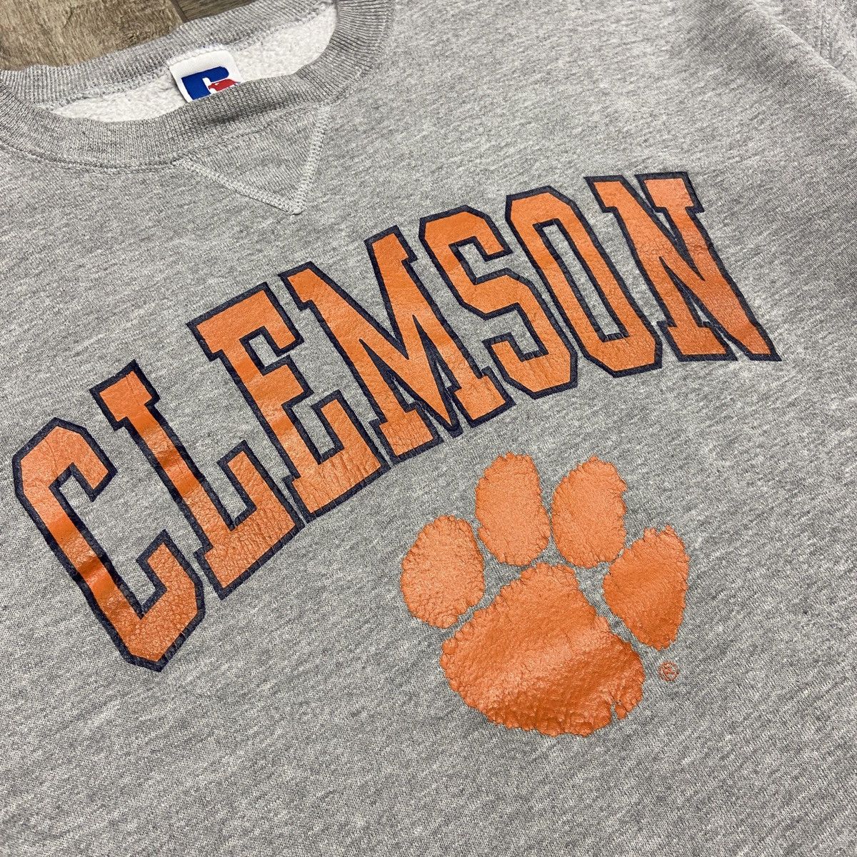 NFL Vintage 90s Clemson Tigers Russel Athletics Crew Neck Size US XL / EU 56 / 4 - 5 Thumbnail