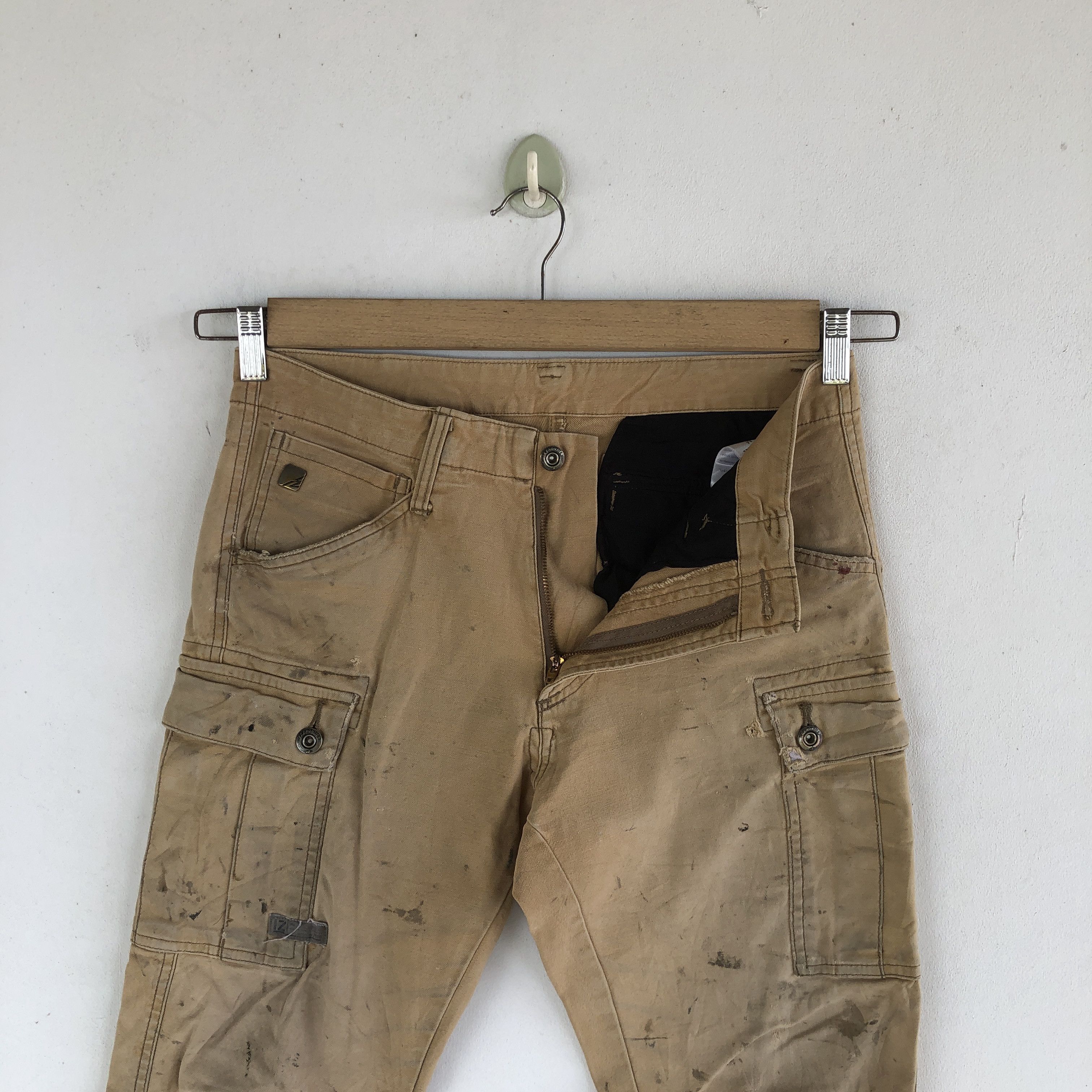 Japanese Brand Japanese Dirty Cargo Pants Multi Pocket Military Trousers Size US 30 / EU 46 - 5 Thumbnail