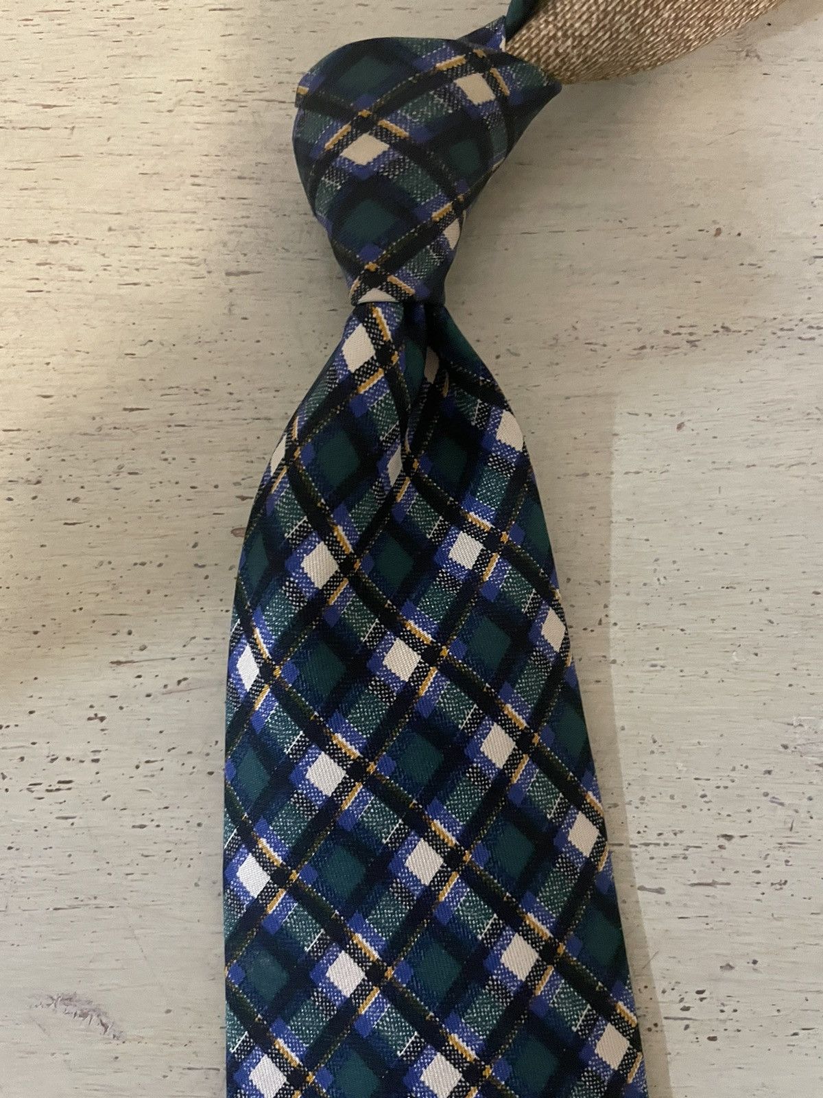 Polo Ralph Lauren × Vintage Rare Plaid-Fly Fishing Print Silk Tie Size ONE SIZE - 4 Thumbnail