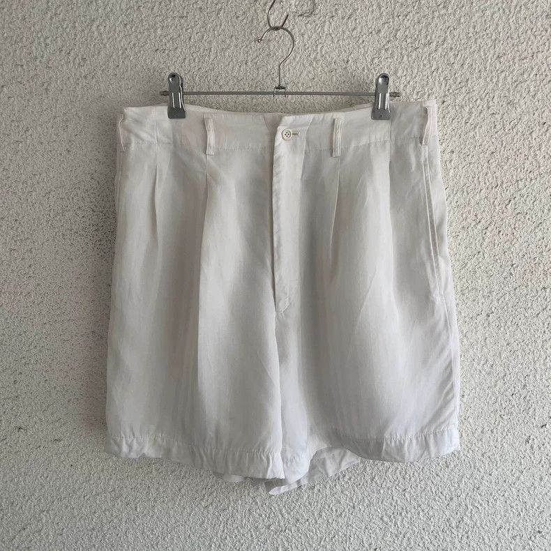 Yohji Yamamoto size m Black and white silk shorts