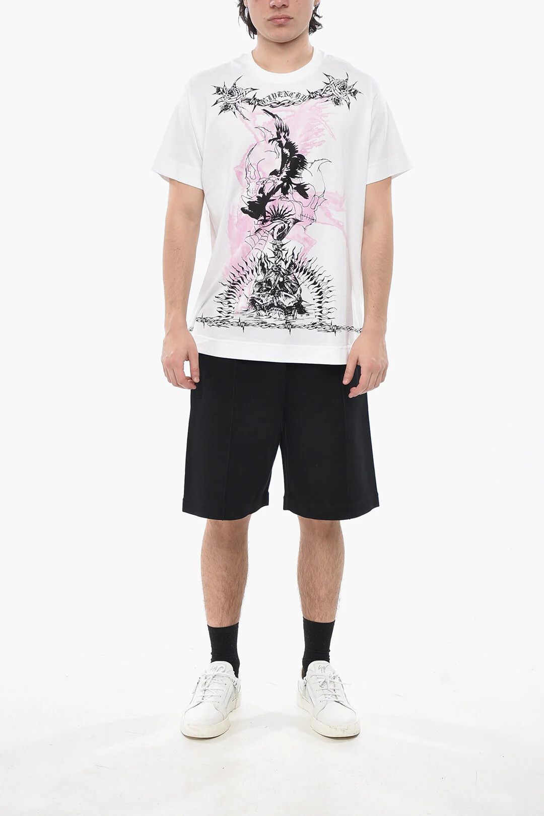 Givenchy og1mm0326 Cotton Crewneck T-Shirt in White Size US XS / EU 42 / 0 - 4 Thumbnail