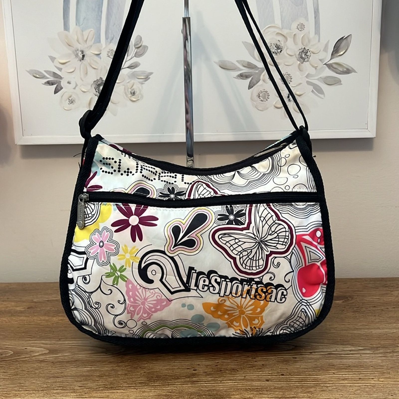 LeSportsac LeSportSac Classic Hobo in Butterfly and Floral Print Size ONE SIZE - 4 Thumbnail