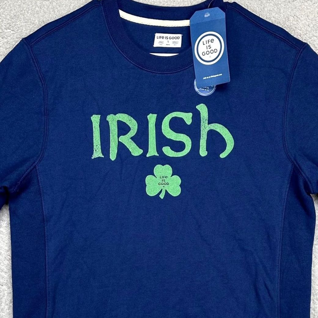 Life is Good VINTAGE Life Is Good Sweatshirt Mens Small Blue Clover Irish Ireland Crew Sweatshirt NEW Size US S / EU 44-46 / 1 - 2 Thumbnail
