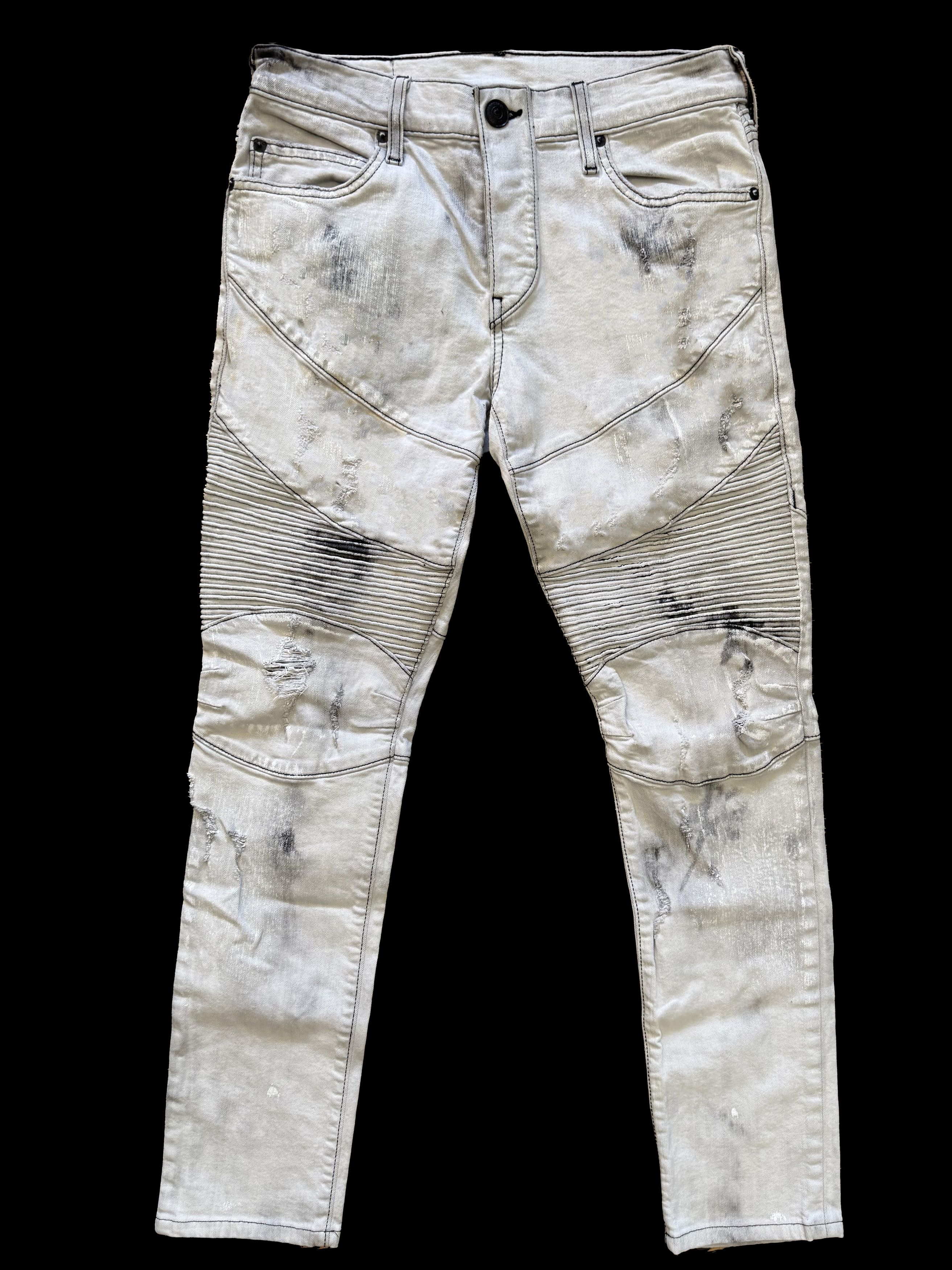 True Religion TRUE RELIGION ROCO MOTO BLEACH DISTRESSED Size US 29 - 1 Thumbnail